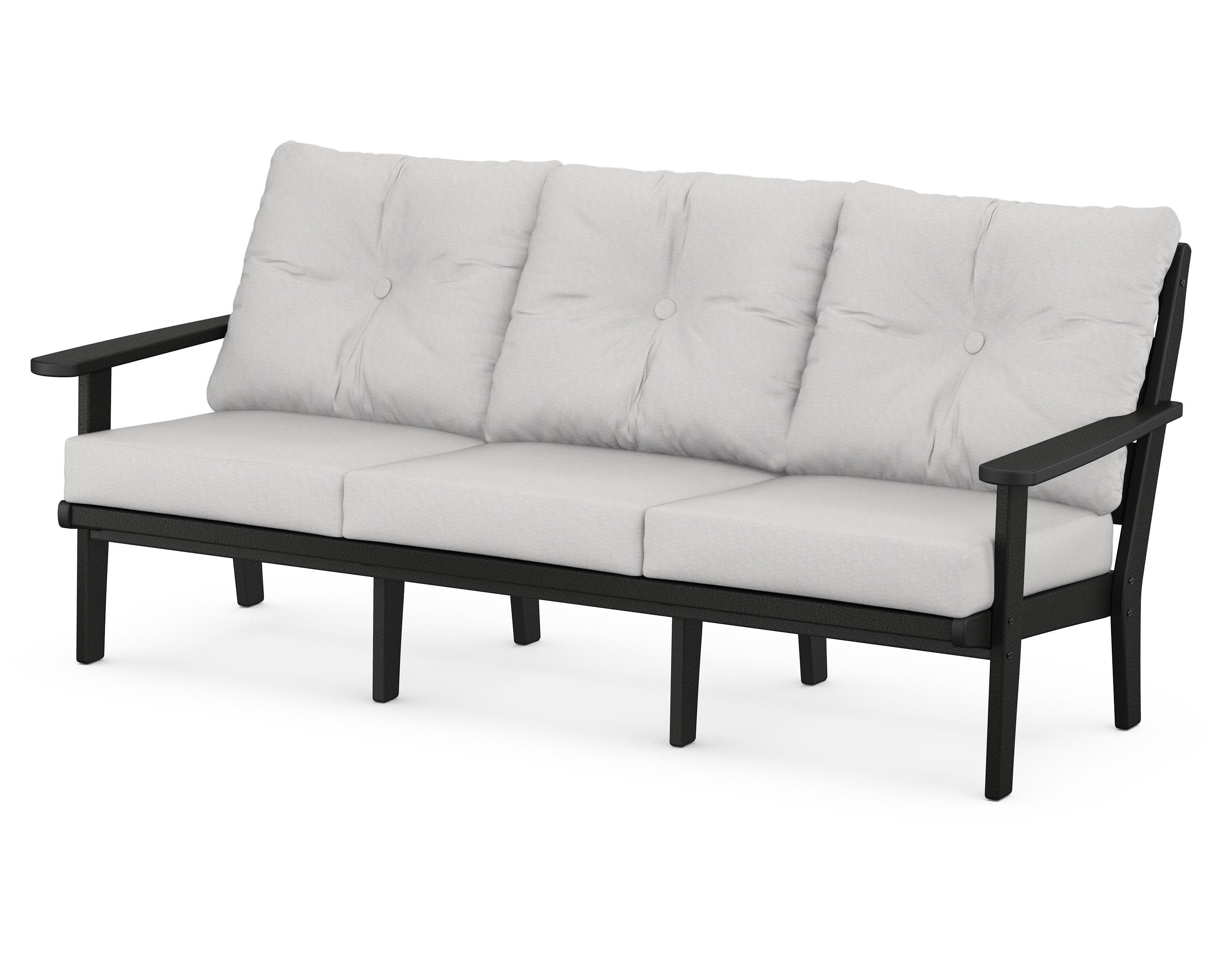 Lakeside Deep Seating Sofa in Black / Diamond in the Rough
