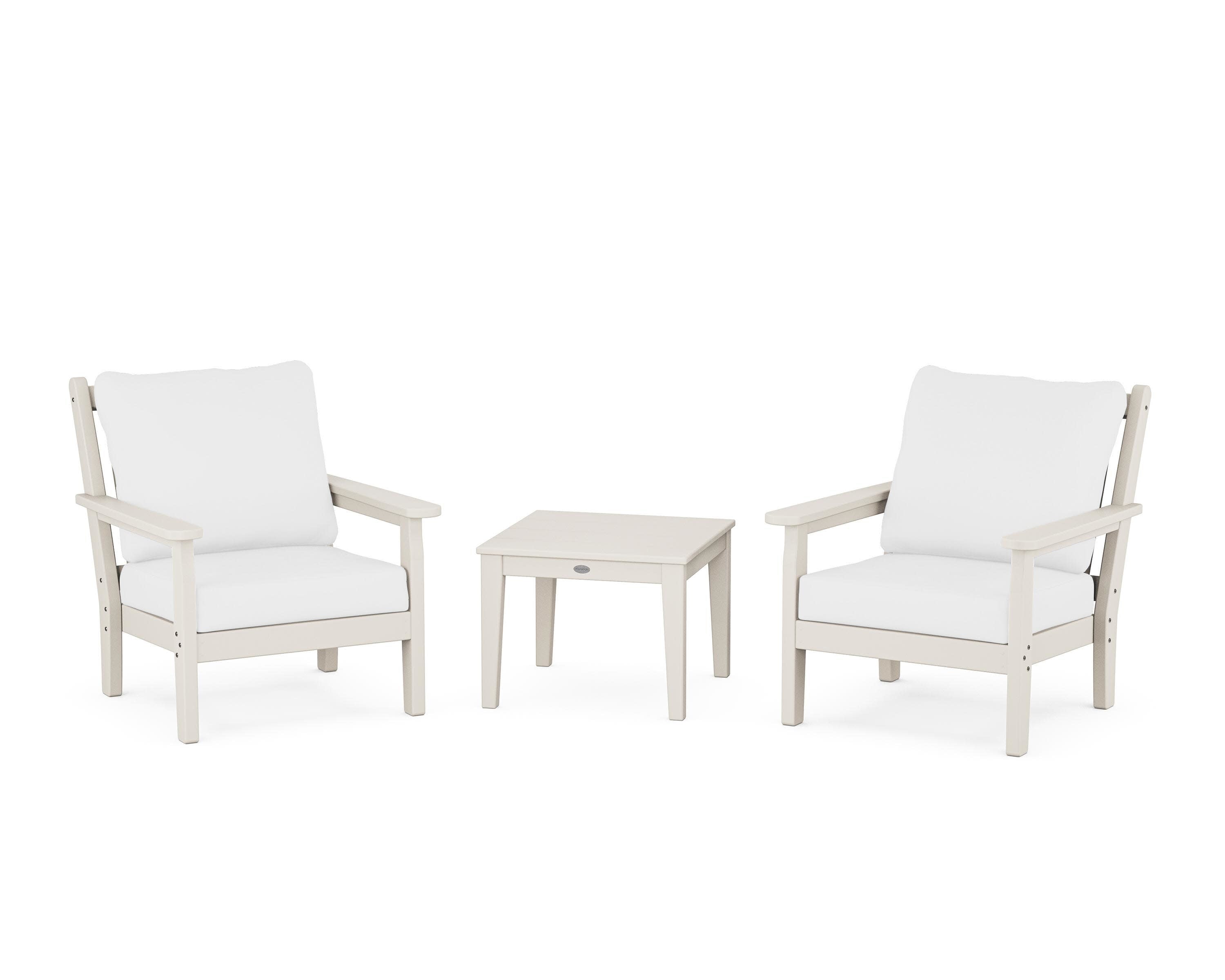 Chippendale 3-Piece Deep Seating Set in Sand / Natural