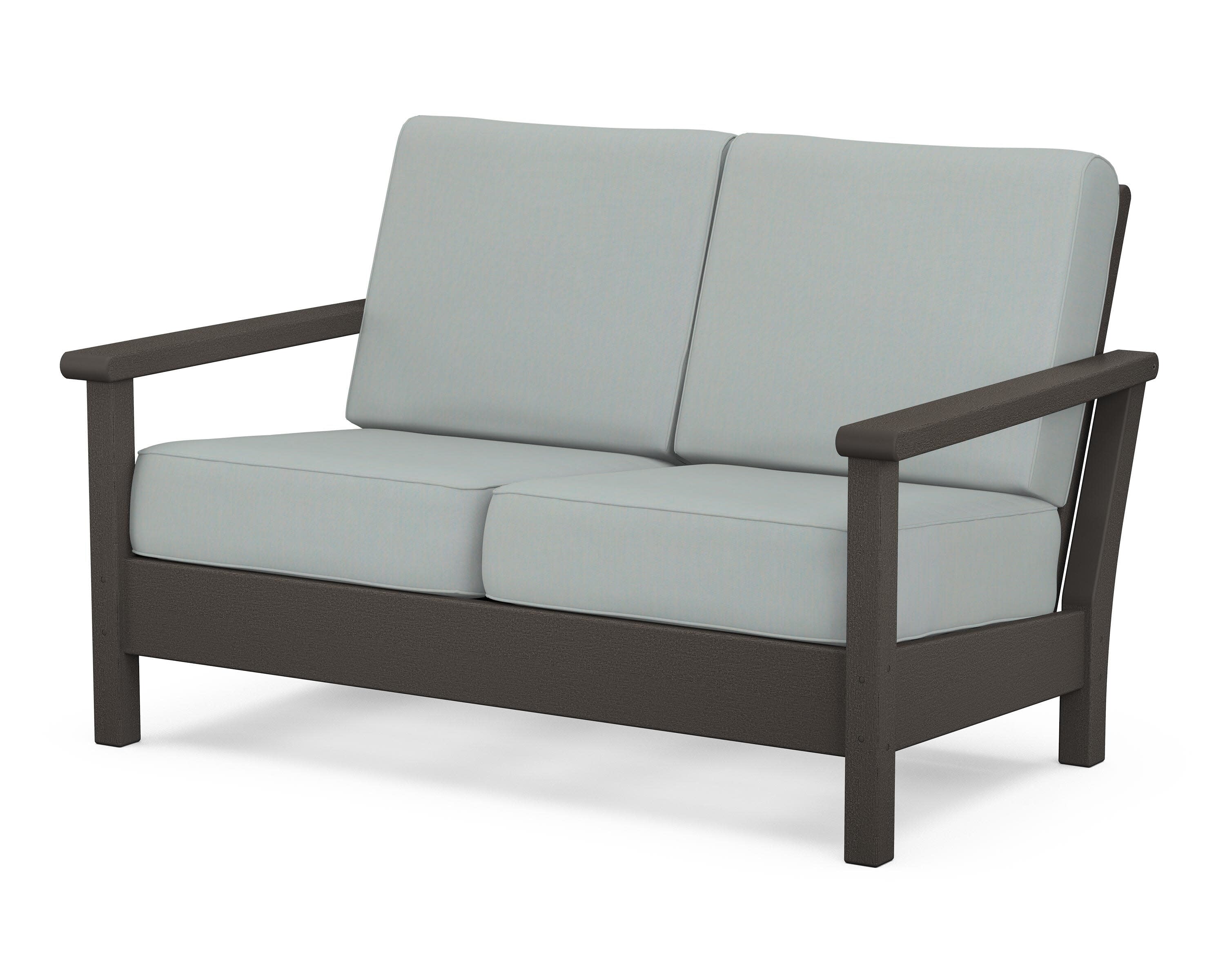 Harbour Deep Seating Loveseat in Vintage Coffee / Spa
