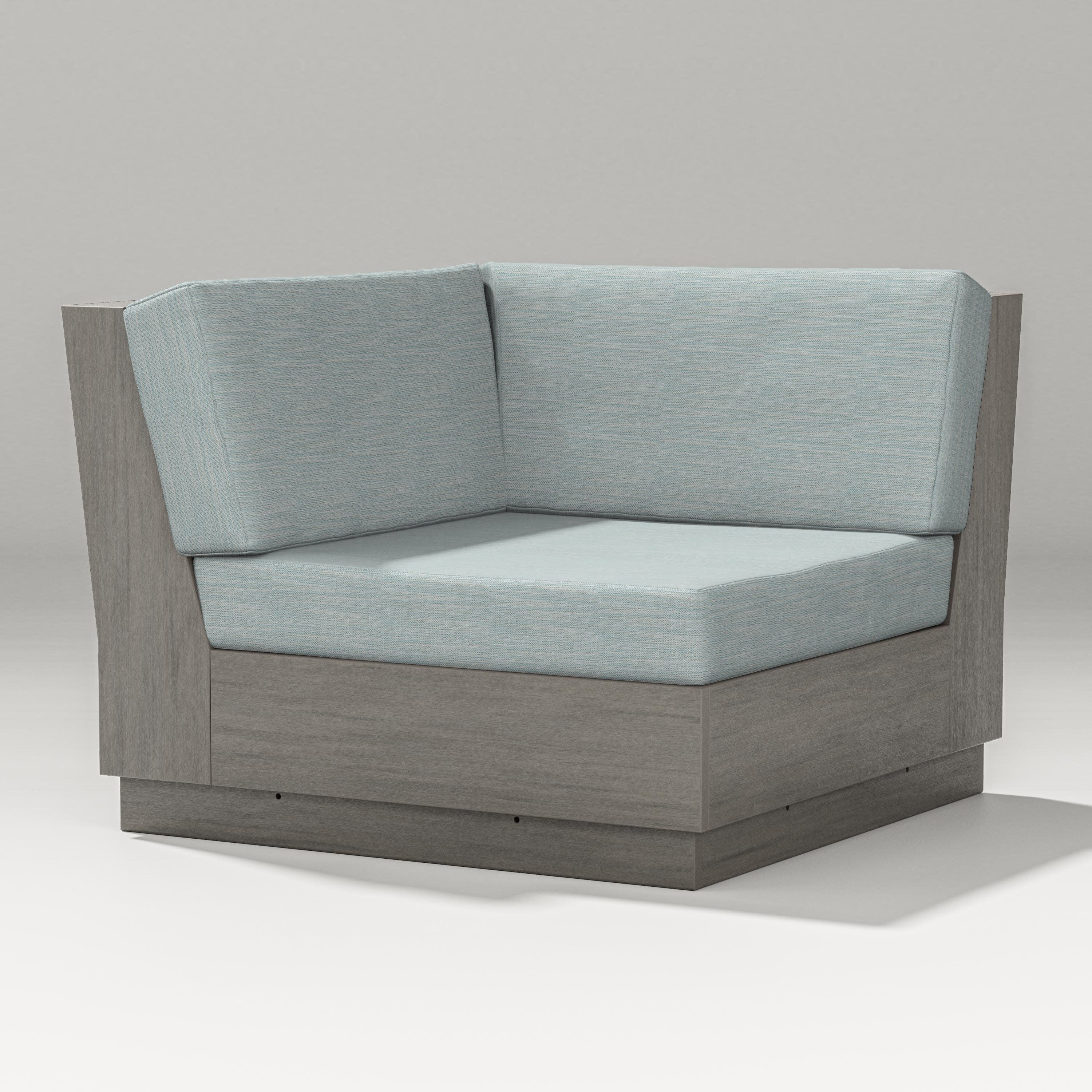 Elevate Modular Corner Chair in Driftwood / Soothe Mist
