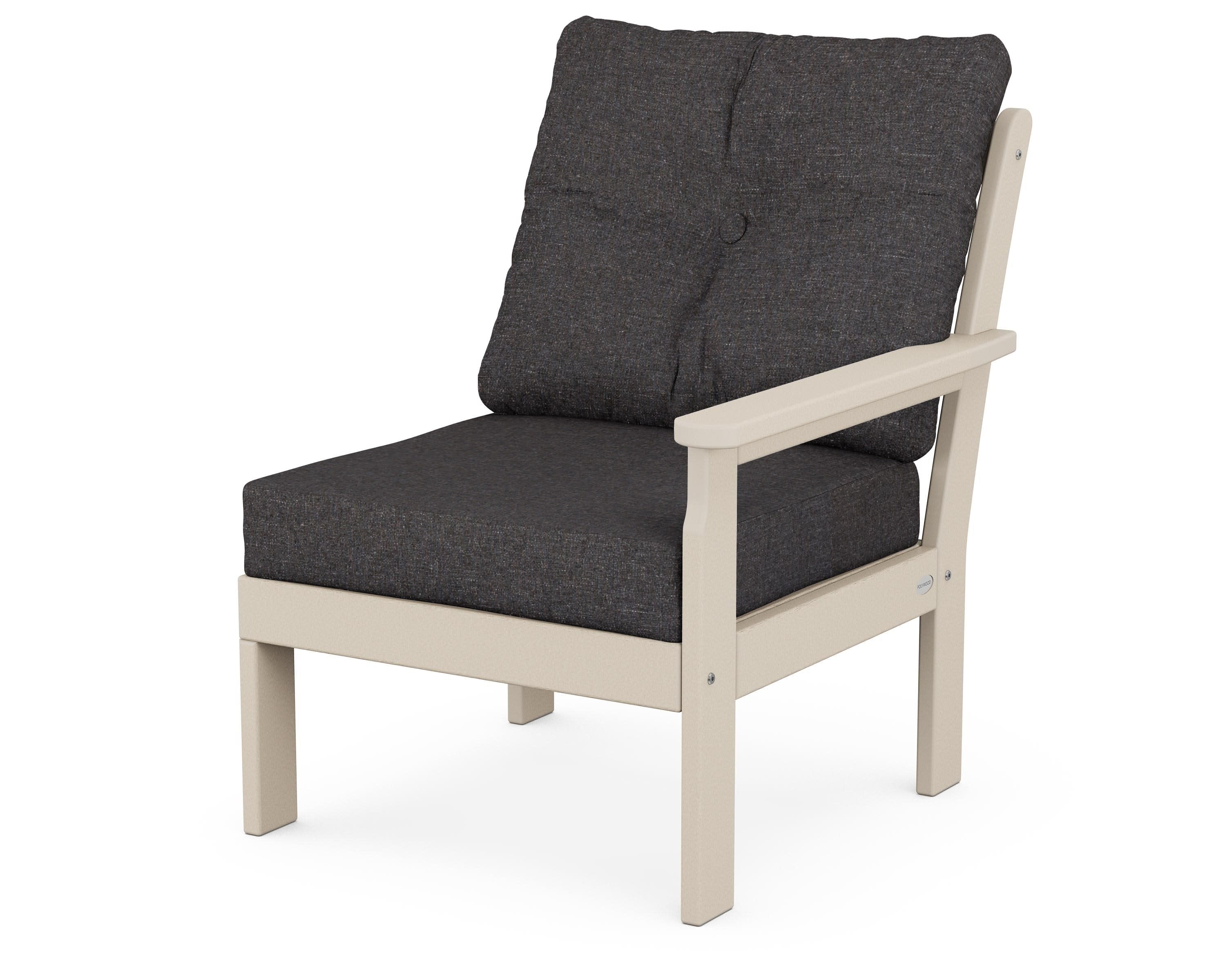 Vineyard Modular Right Arm Chair in Sand / Ash Charcoal