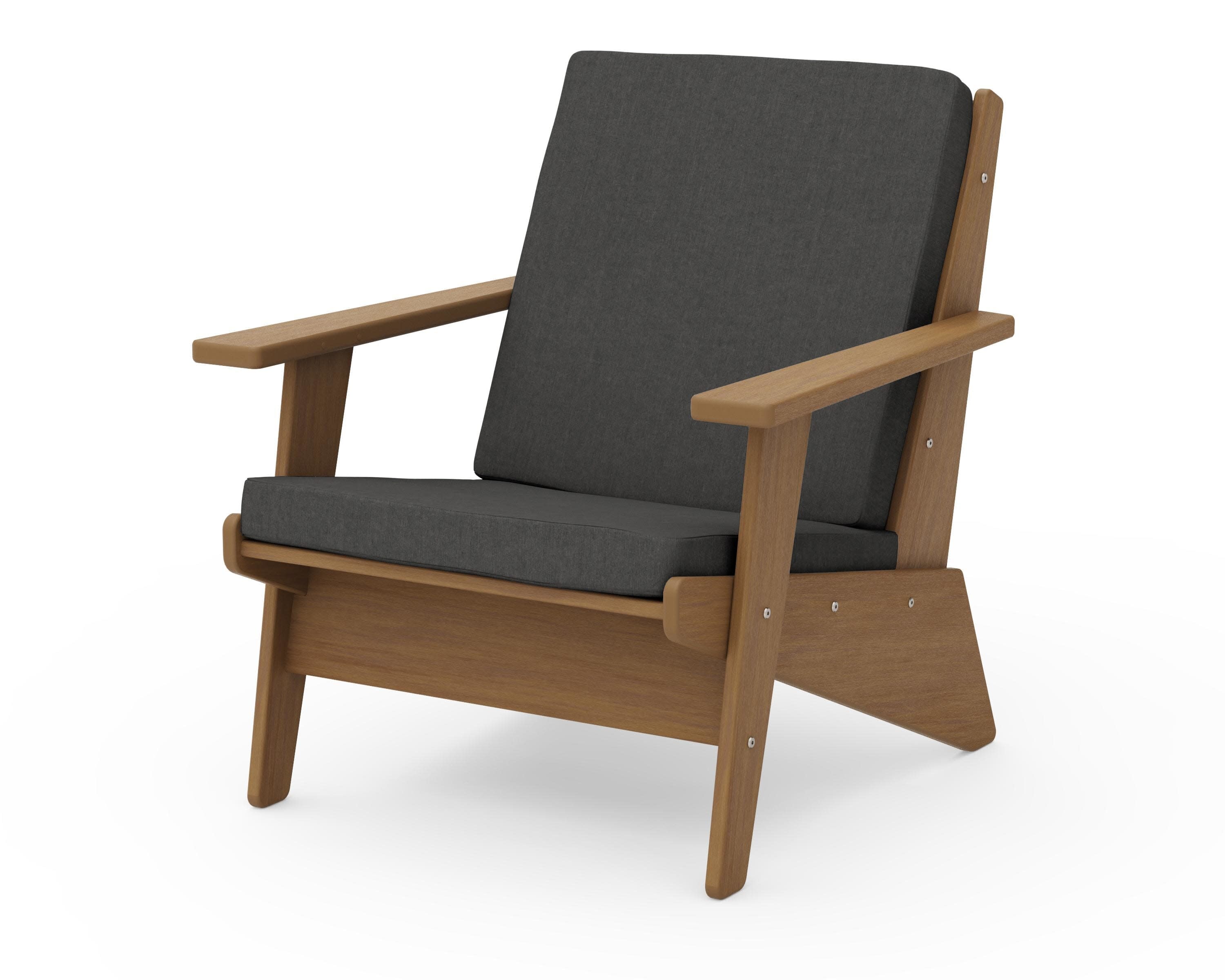Riviera Modern Lounge Chair in Natural / Spectrum Carbon