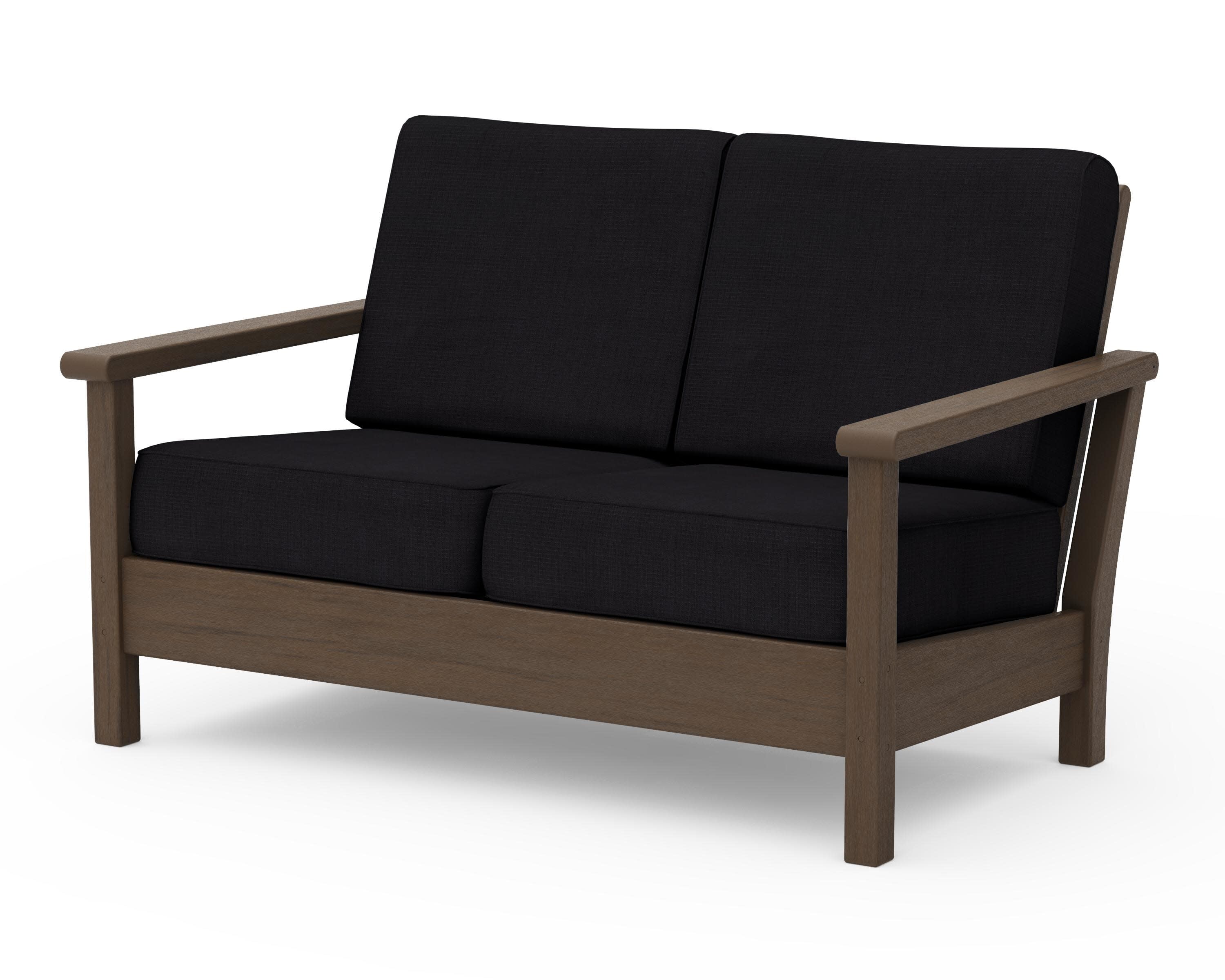 Harbour Deep Seating Loveseat in Kona / Midnight Linen