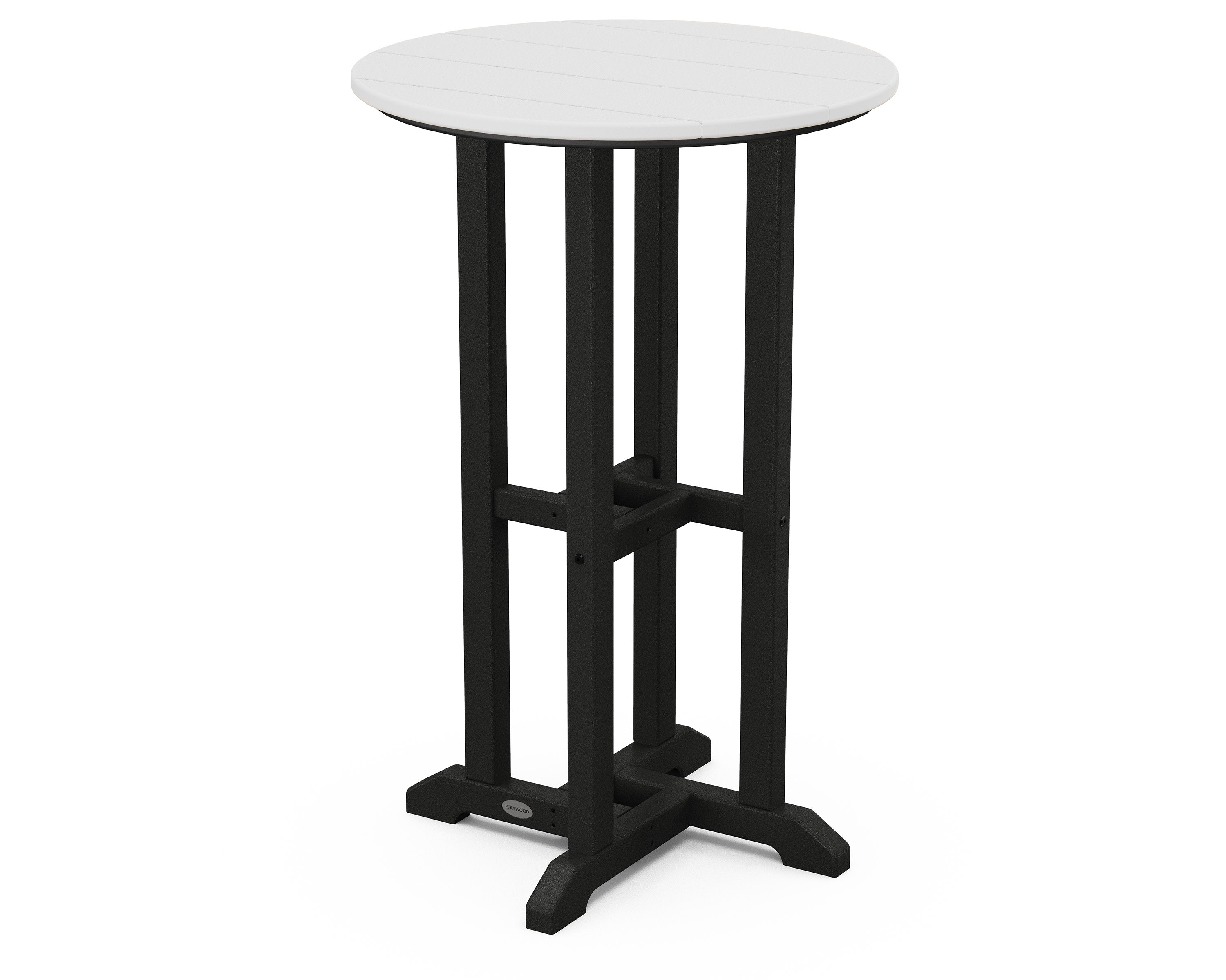 Contempo 24" Round Counter Table in Black / White