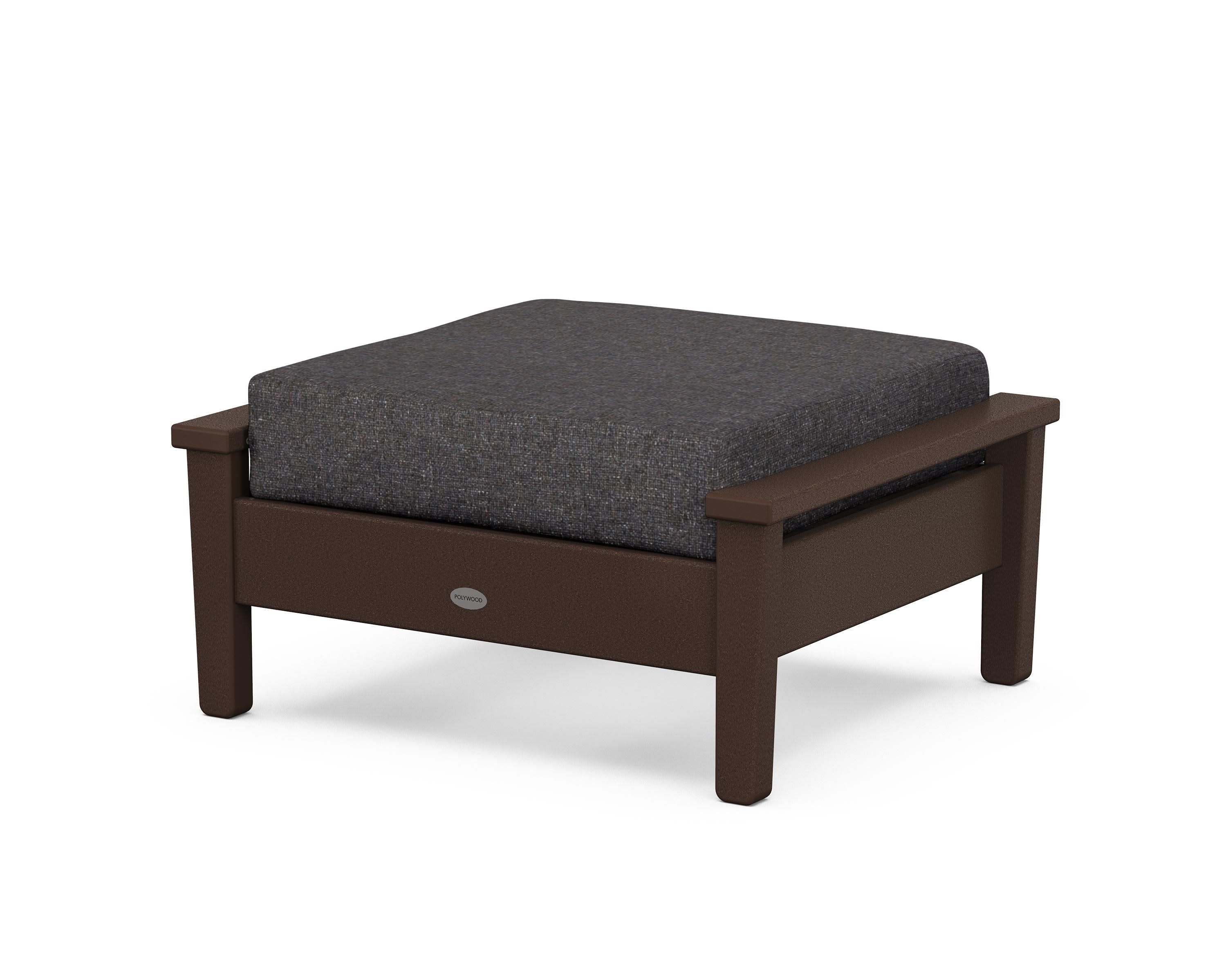 Prescott Deep Seating Ottoman in Mahogany / Ash Charcoal