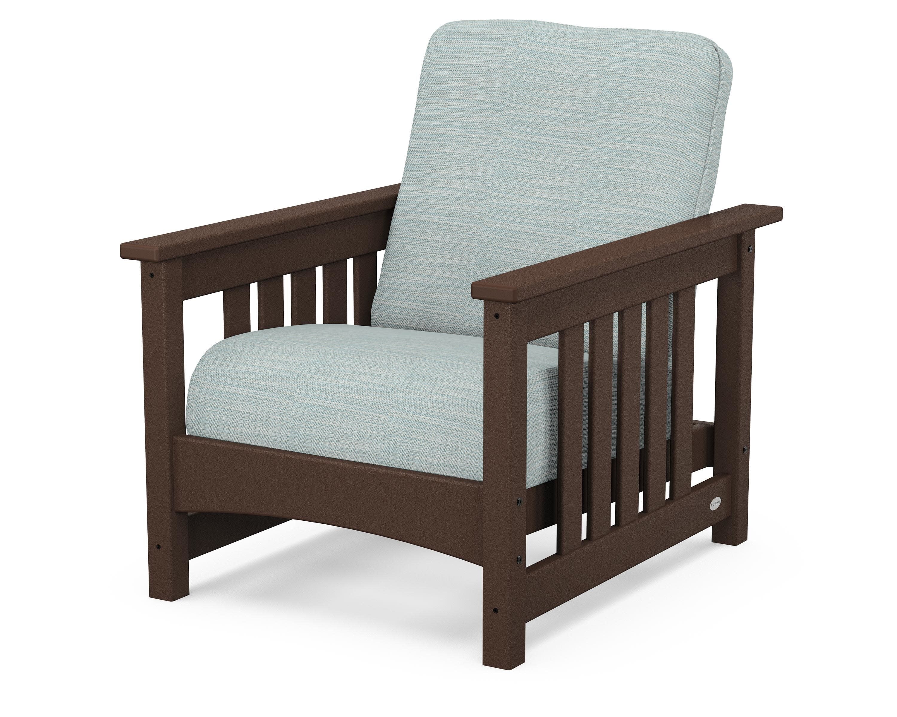 Club Mission Chair in Mahogany / Soothe Mist