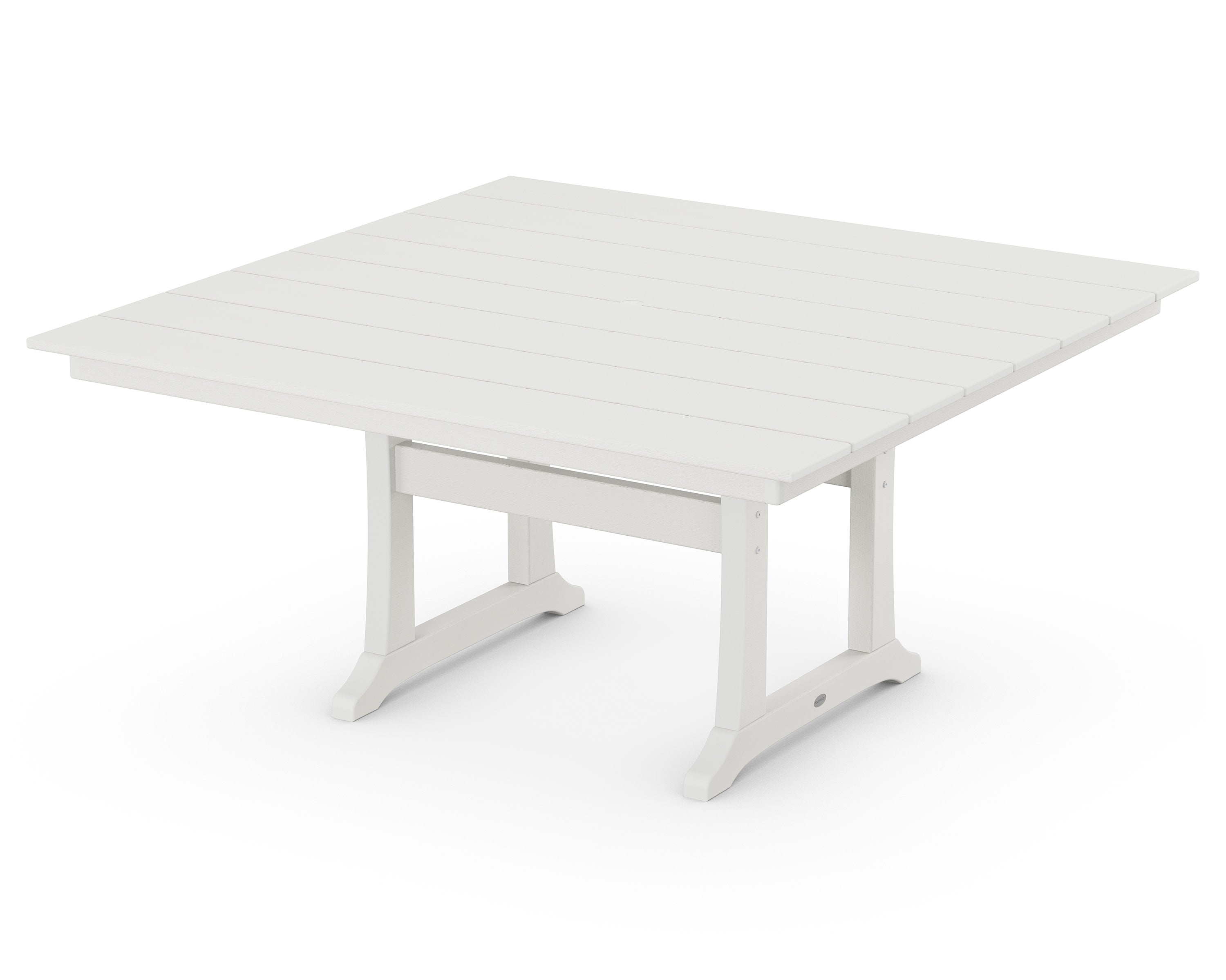 Farmhouse Trestle 59" Dining Table in Vintage White