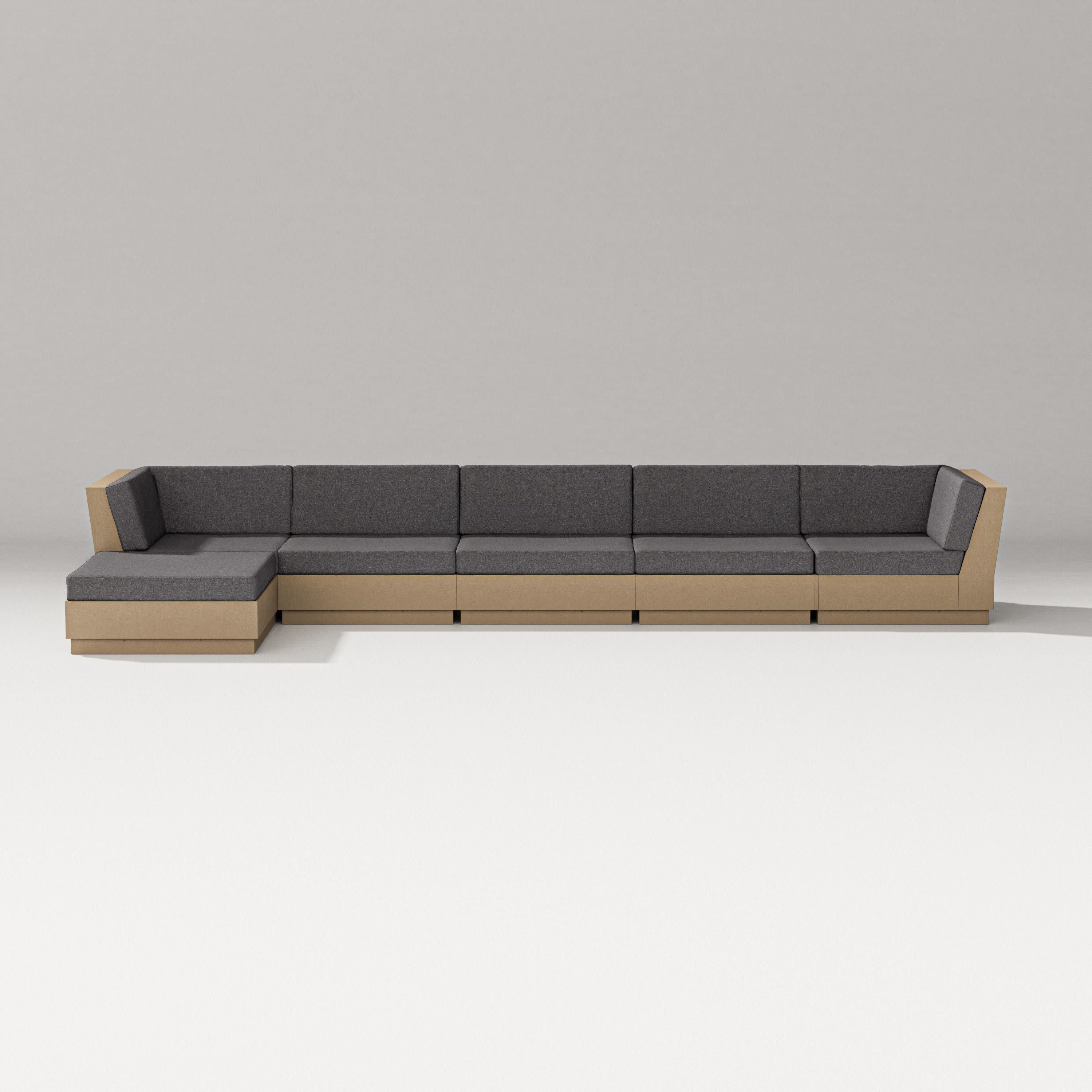 Elevate 6-Piece Chaise Sectional in Vintage Sahara / Ash Charcoal