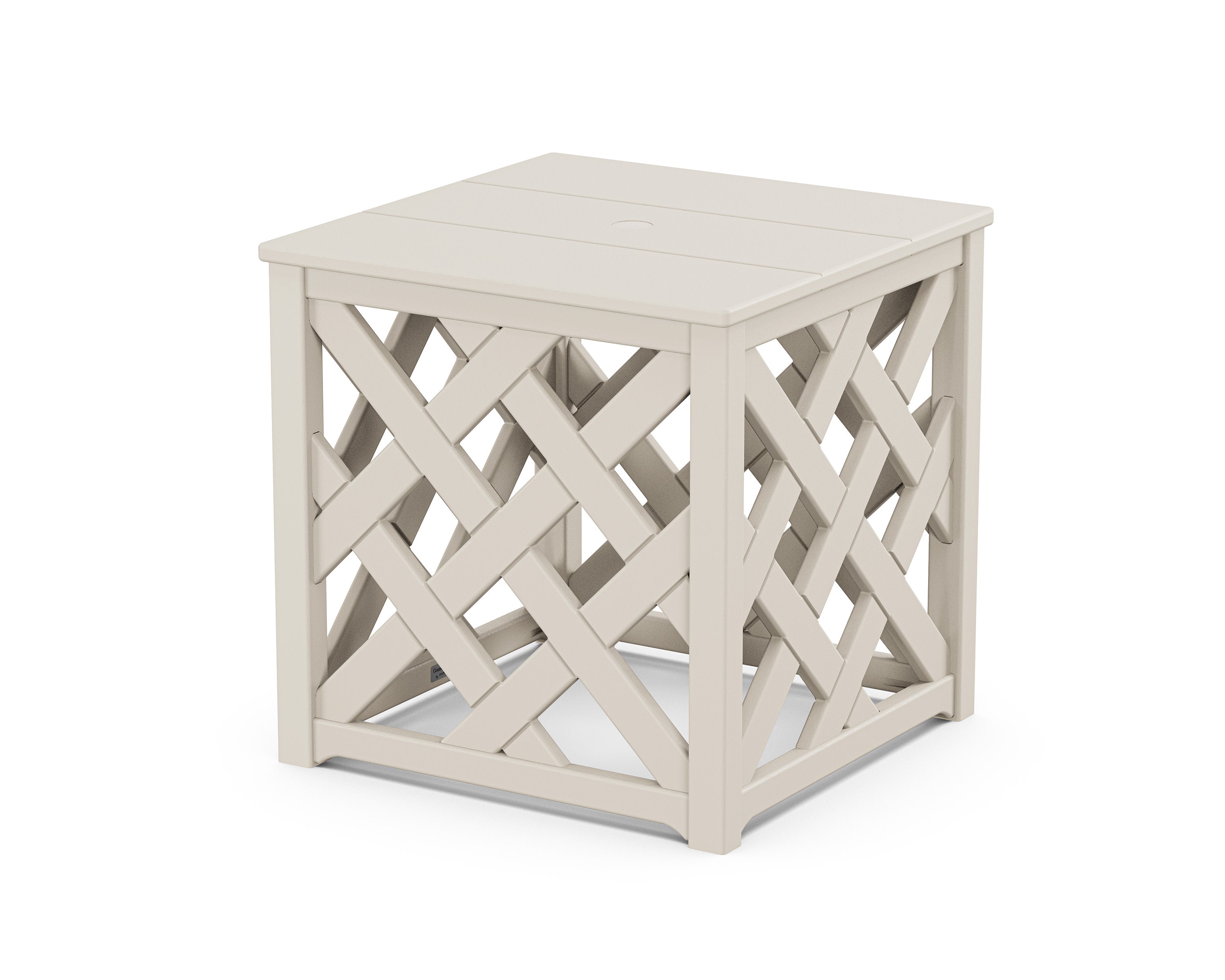 Wovendale Accent Umbrella Table in Sand