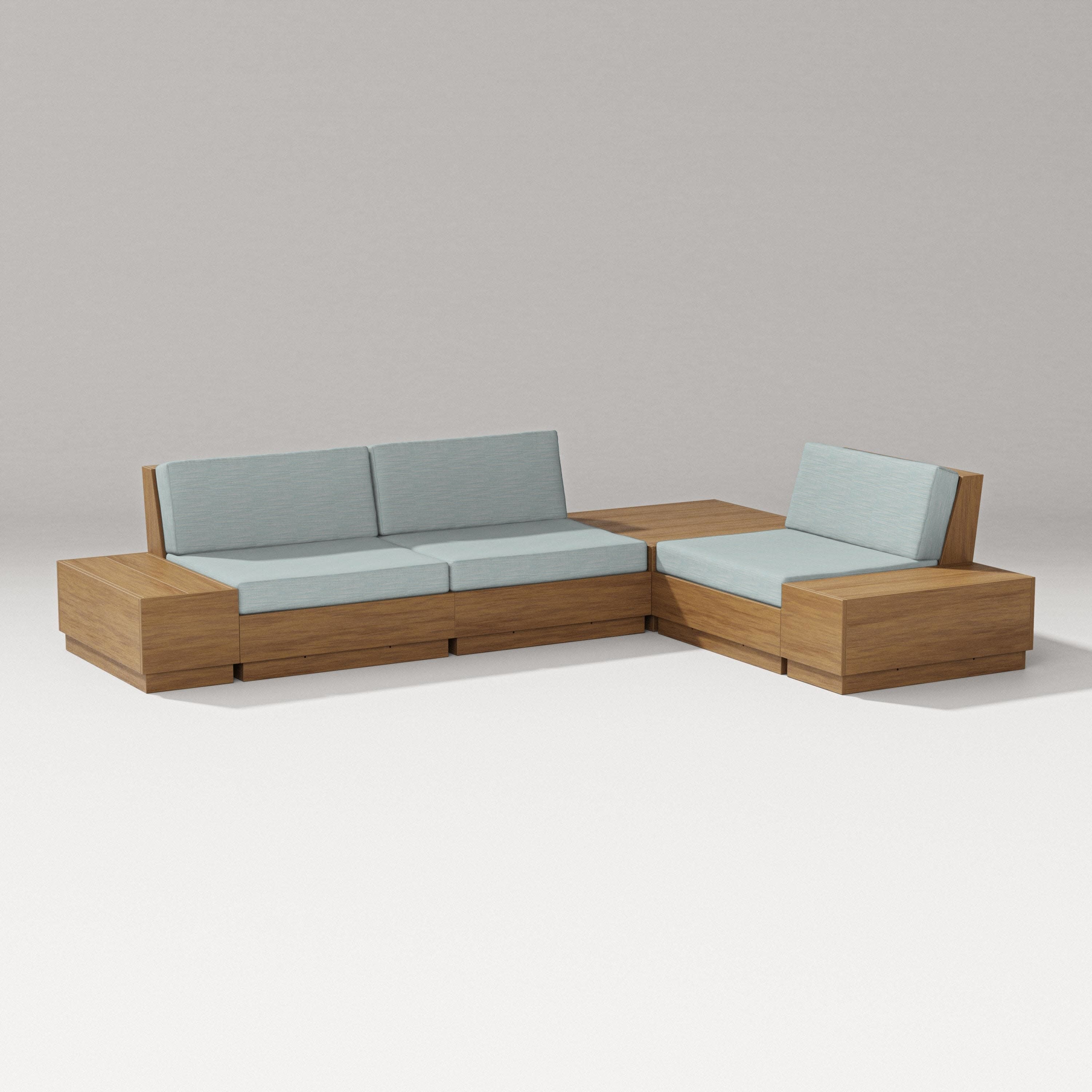 Elevate 6-Piece Corner Sectional in Natural / Soothe Mist
