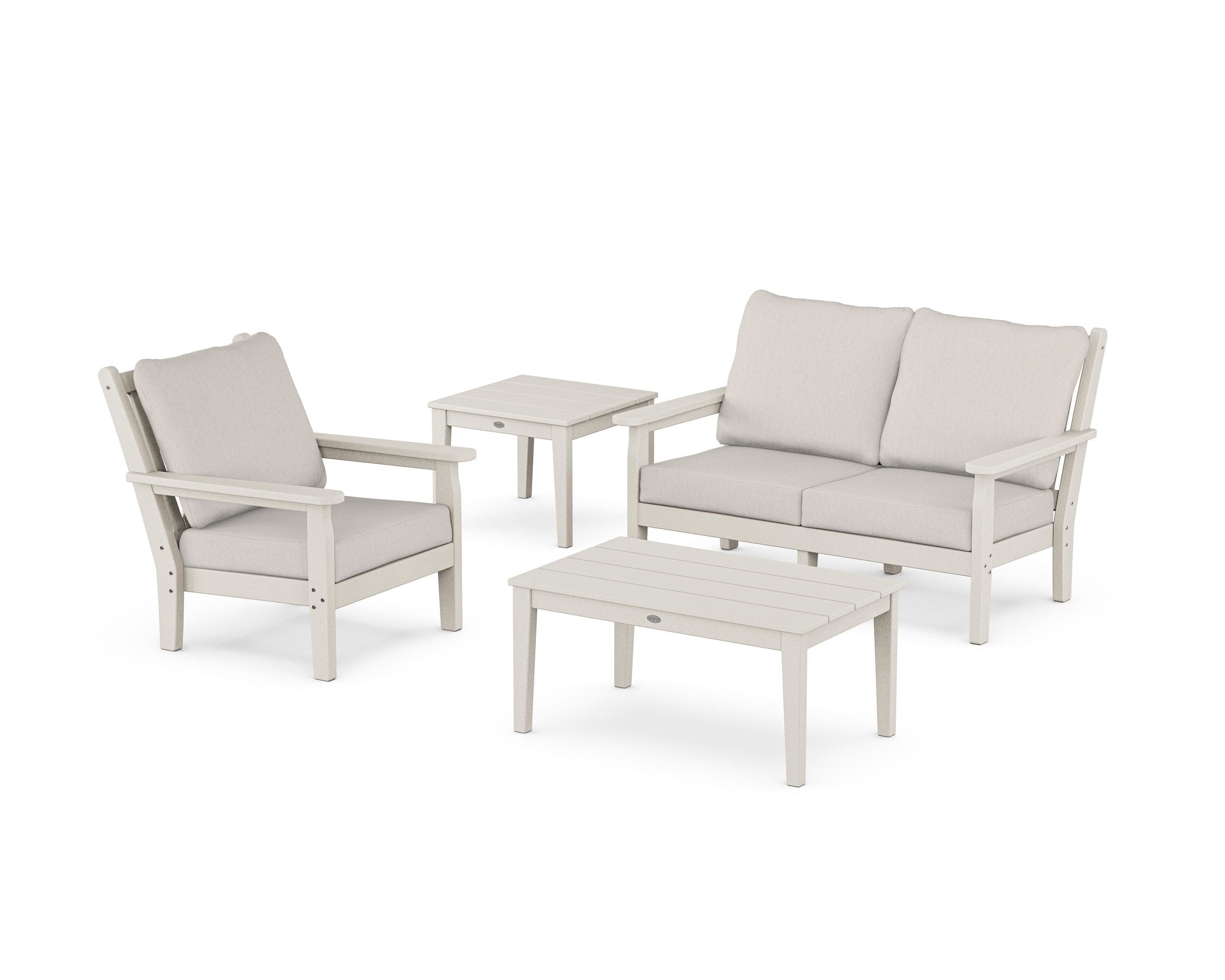 Chippendale 4-Piece Deep Seating Set in Sand / Cast Ash