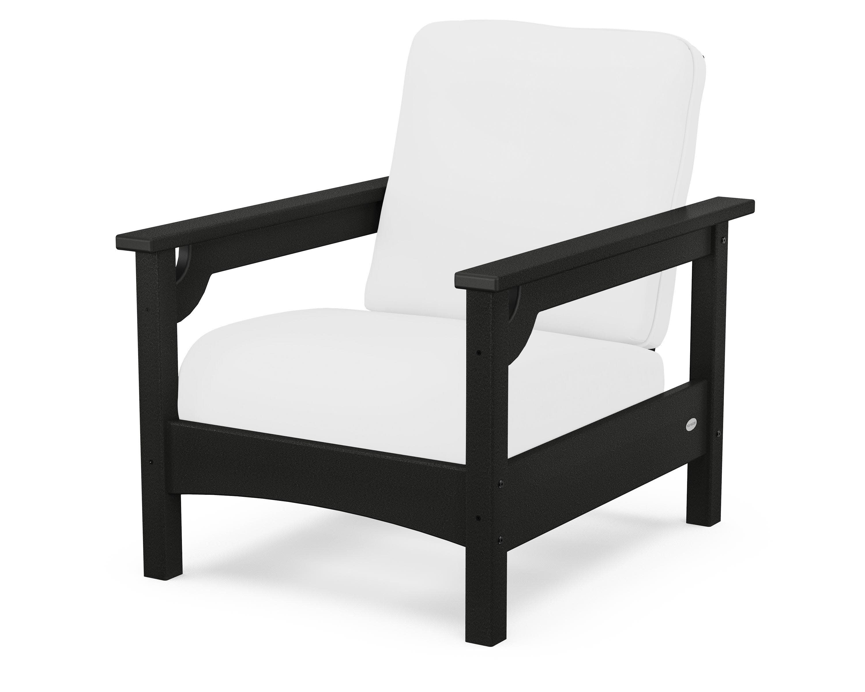 Club Chair in Black / Natural