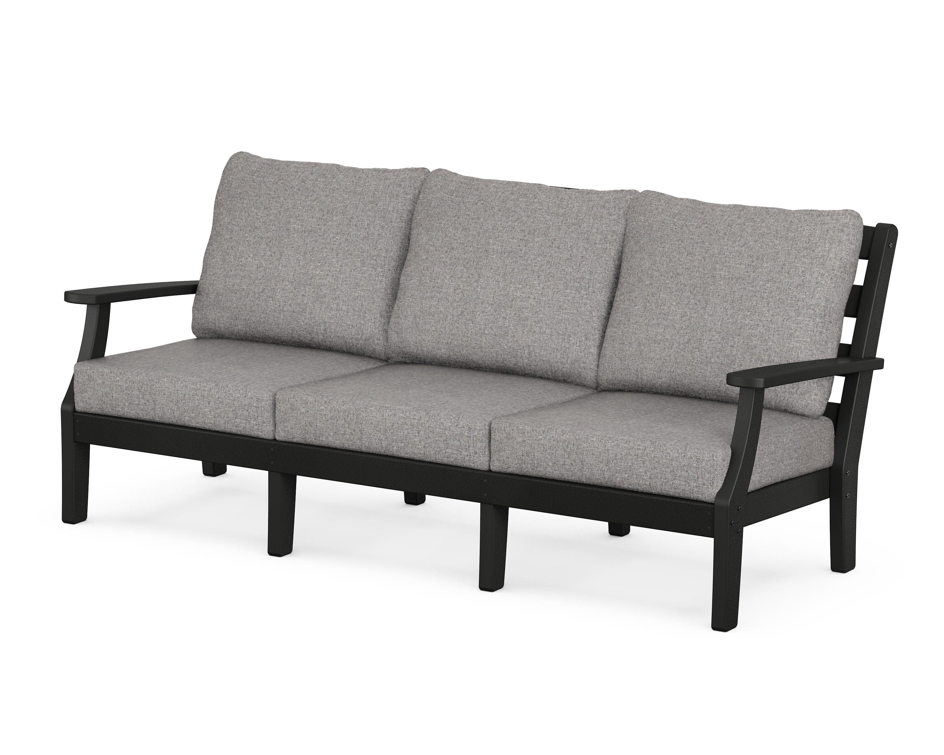 Chesapeake Deep Seating Sofa in Black / Grey Mist