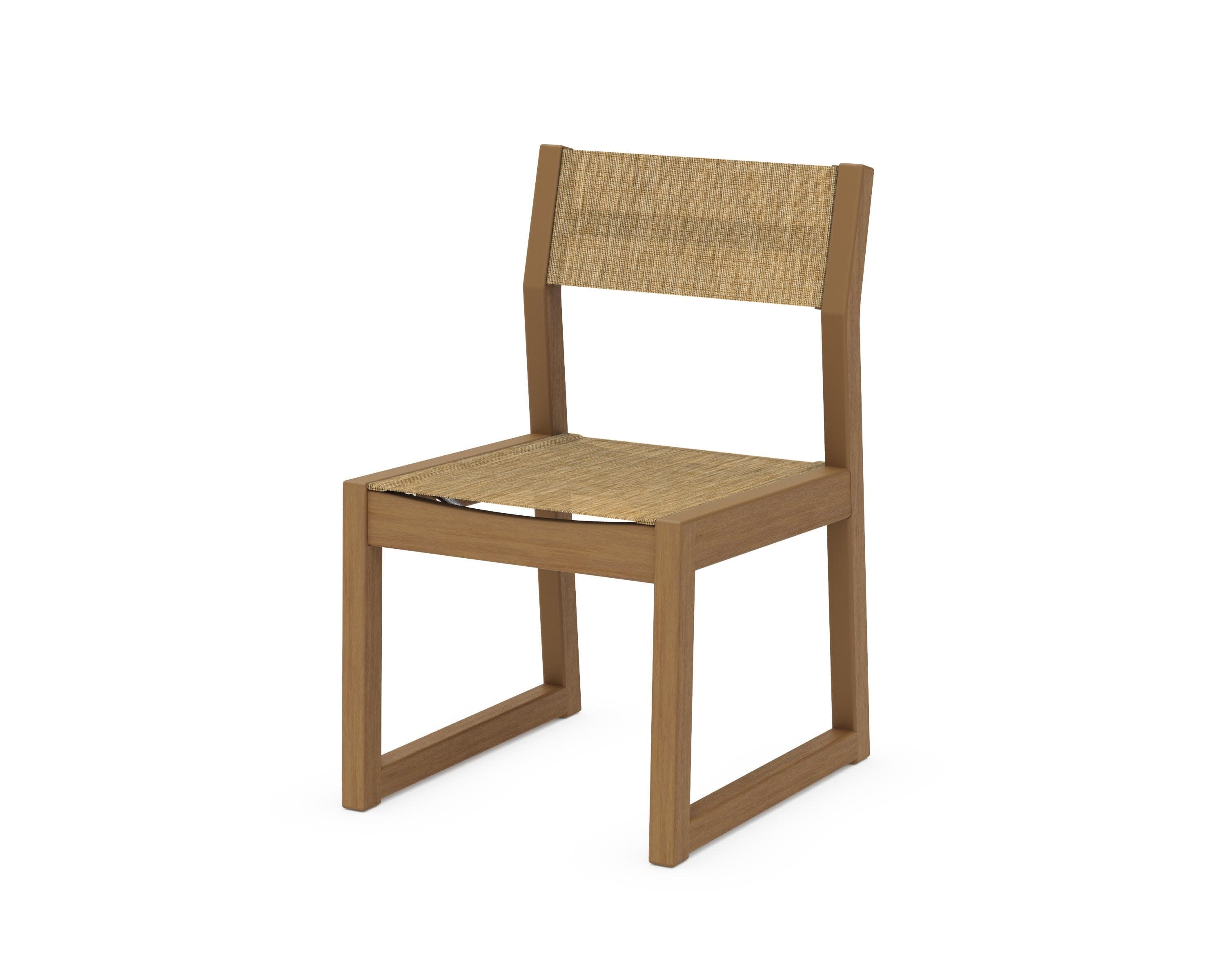 EDGE Sling Dining Side Chair in Natural / Burlap Sling