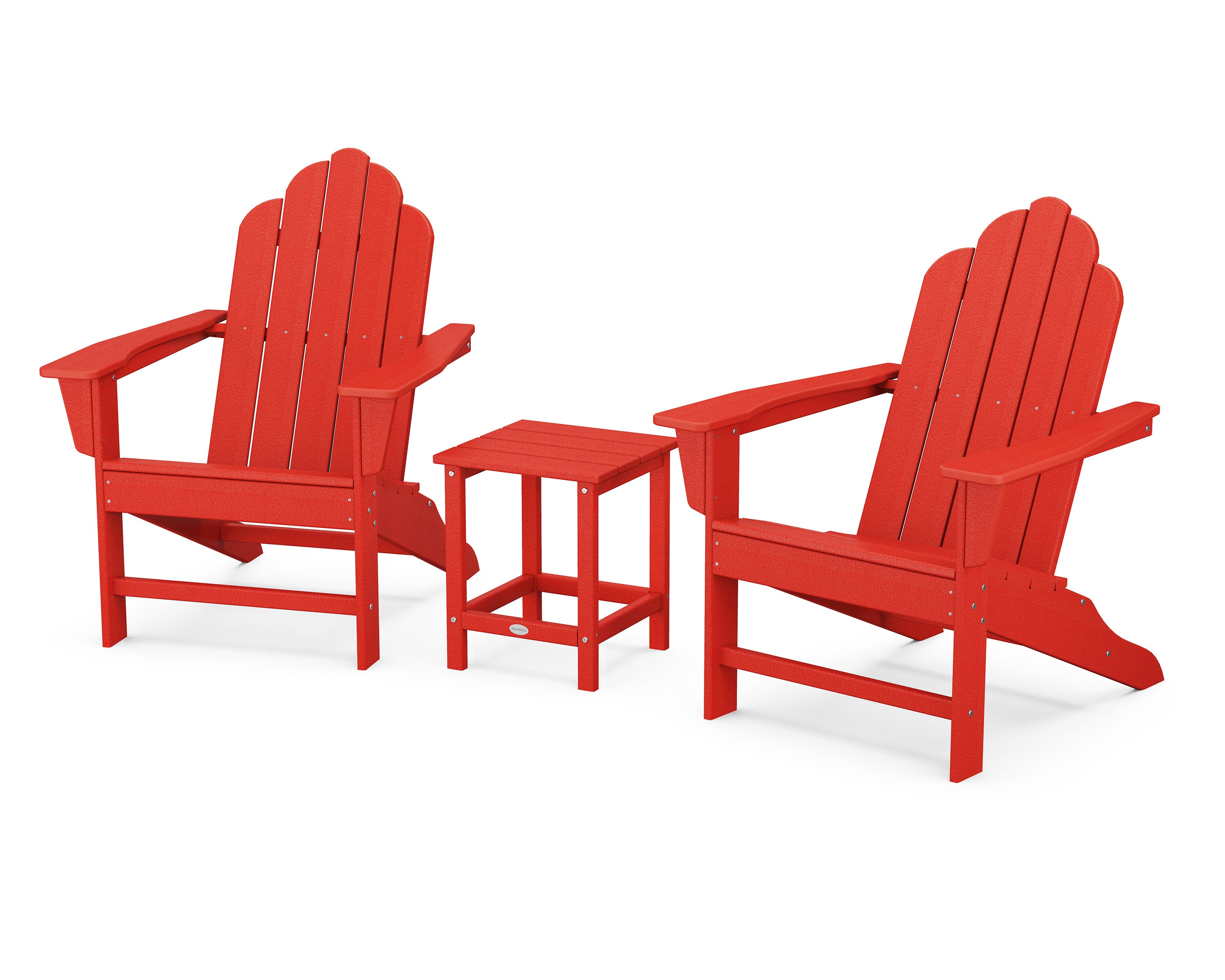 Long Island Adirondack 3-Piece Set in Sunset Red