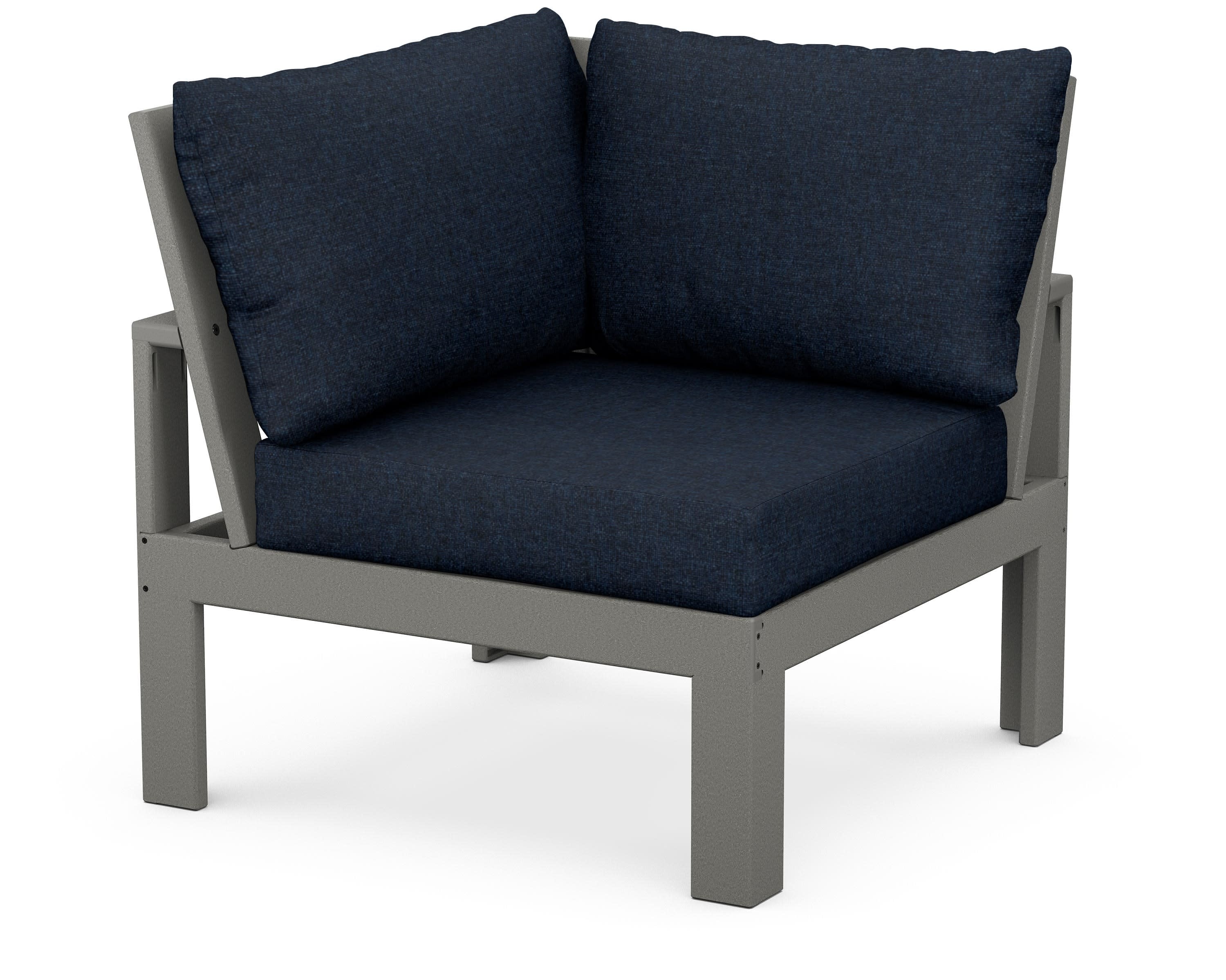 Modular Corner Chair in Slate Grey / Marine Indigo