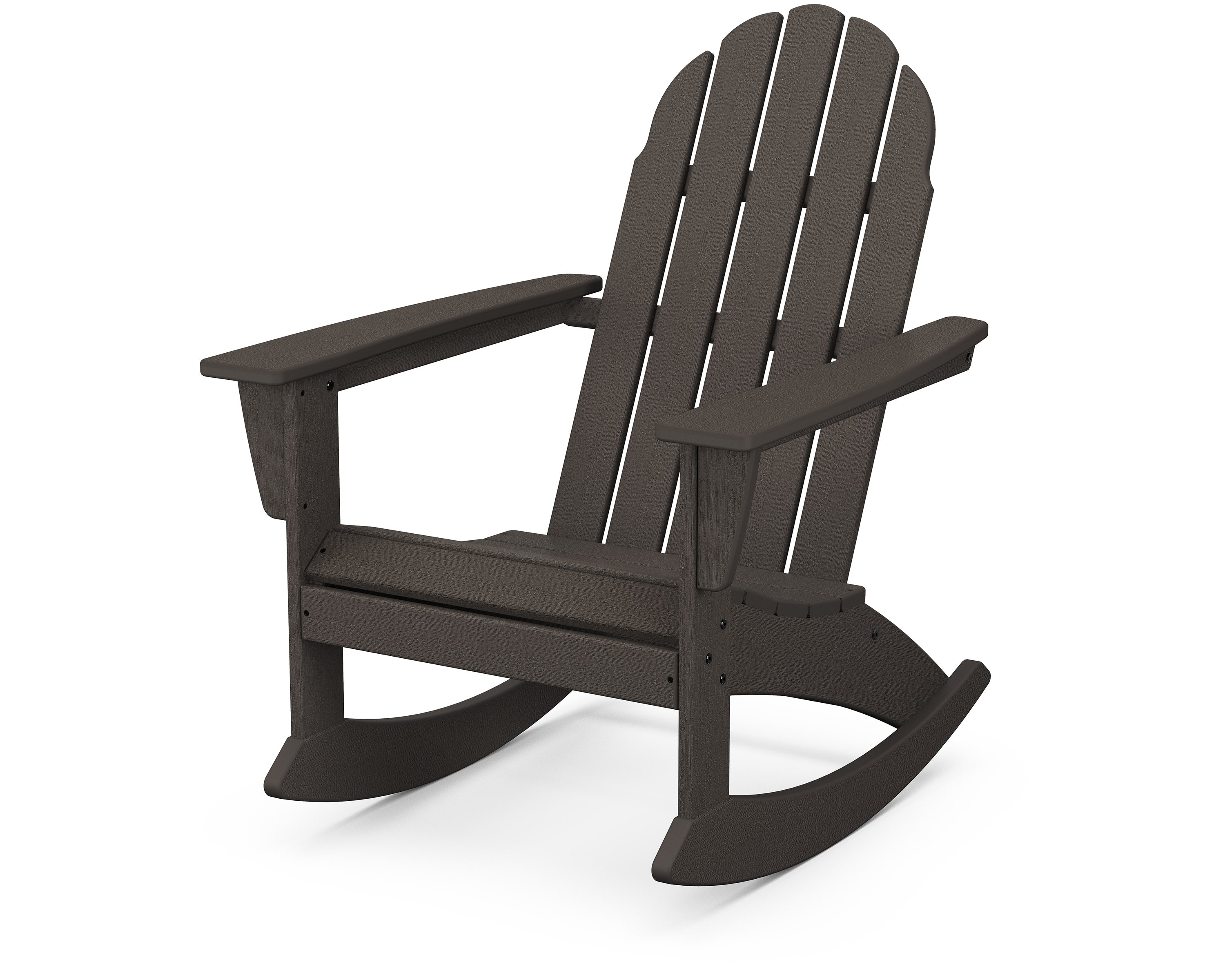 Vineyard Adirondack Rocking Chair in Vintage Coffee