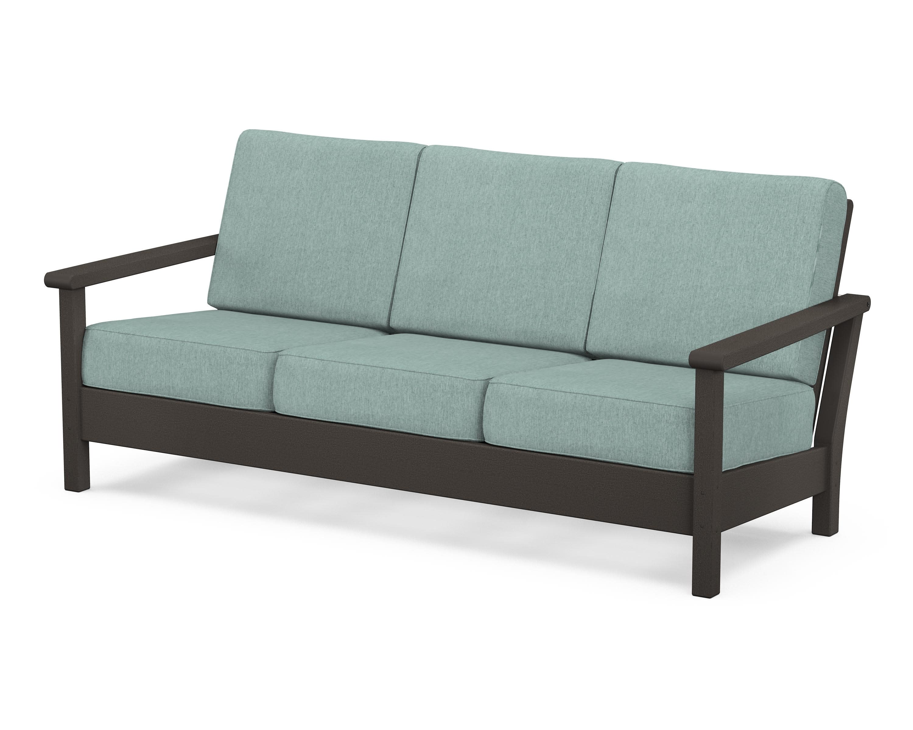 Harbour Deep Seating Sofa in Vintage Coffee / Glacier Spa