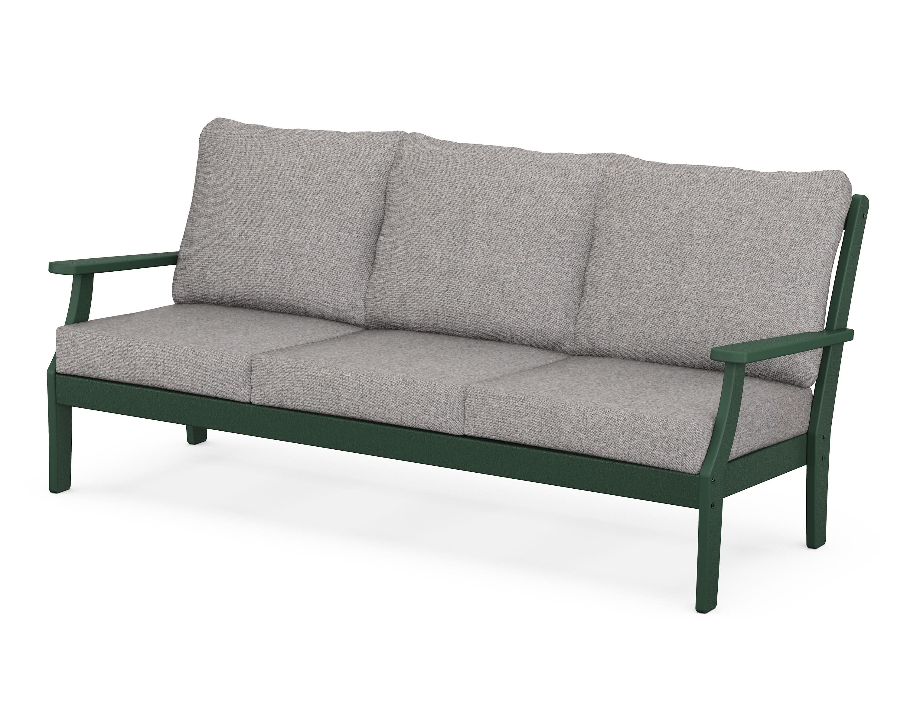 Braxton Deep Seating Sofa in Green / Grey Mist