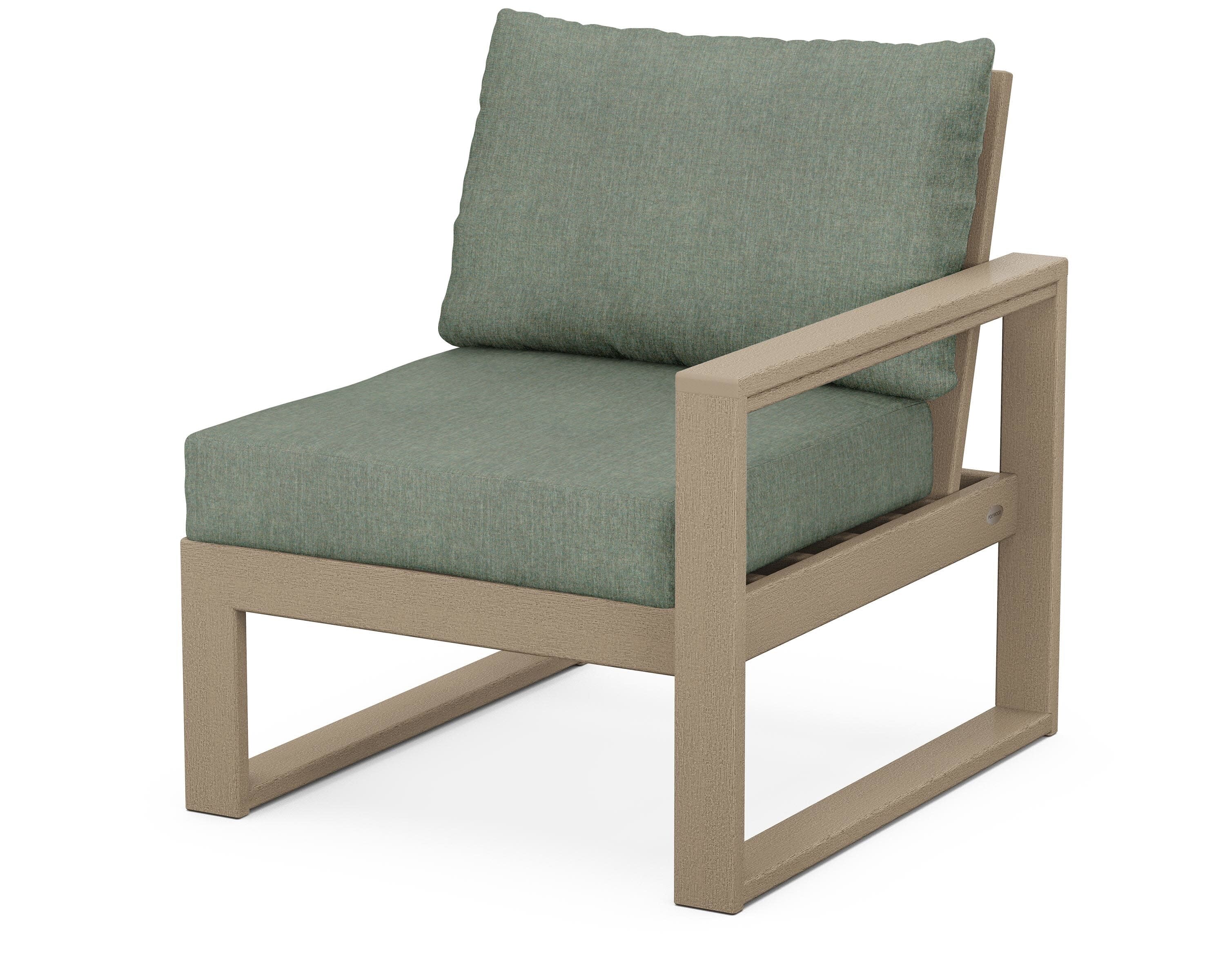 EDGE Modular Right Arm Chair in Vintage Sahara / Cast Sage