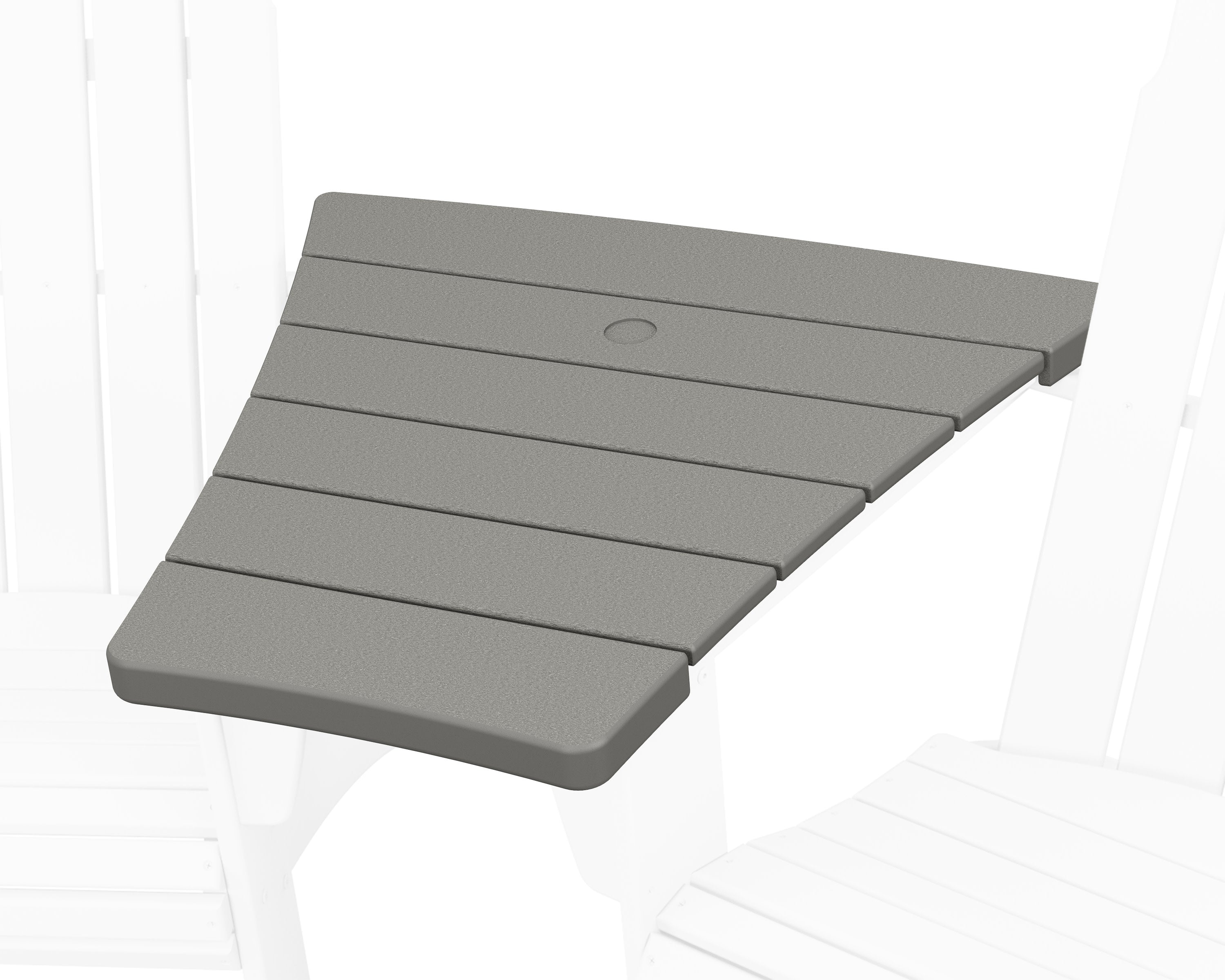 600 Series Angled Adirondack Connecting Table in Slate Grey