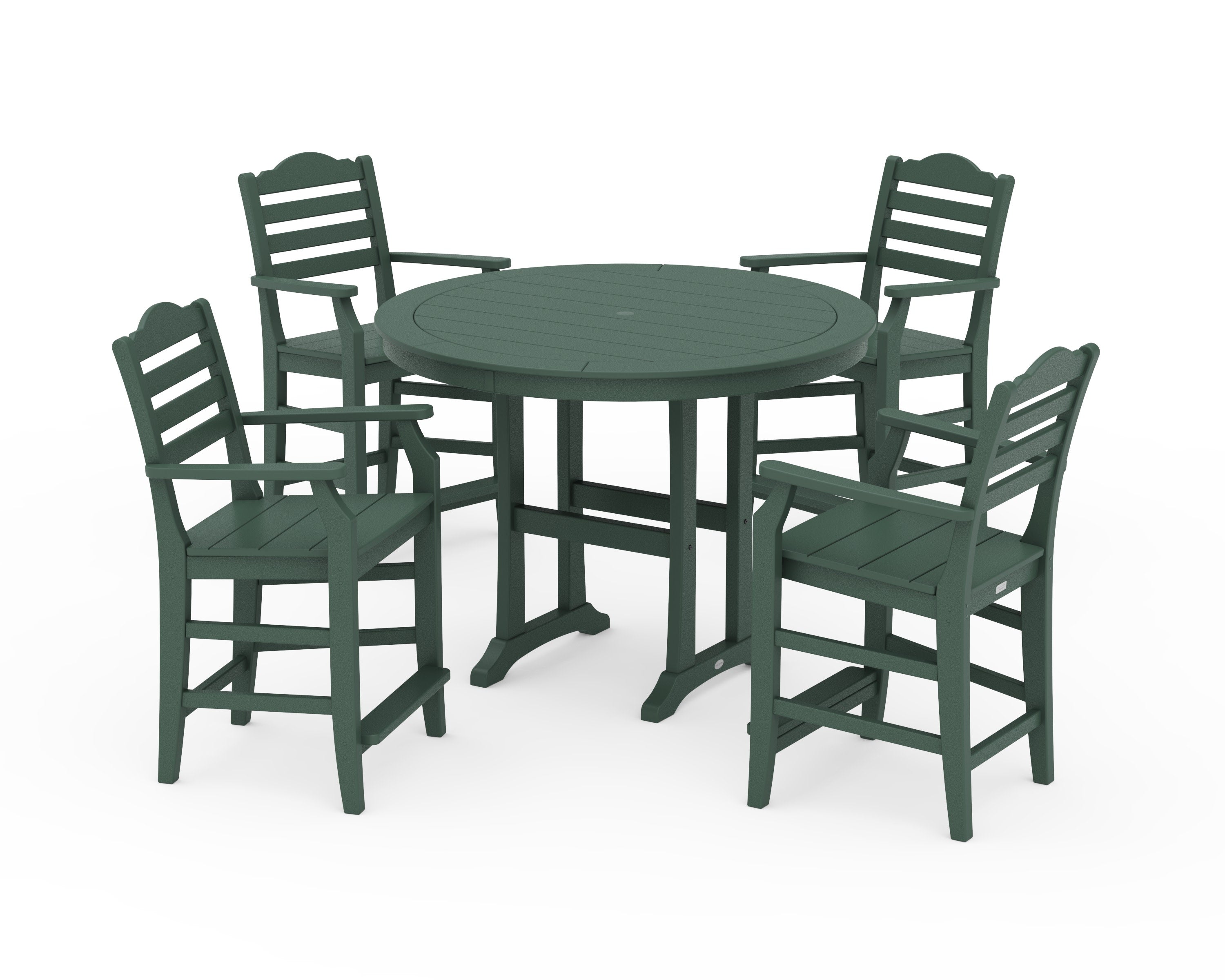 Savannah 5-Piece Round Counter Set in Green