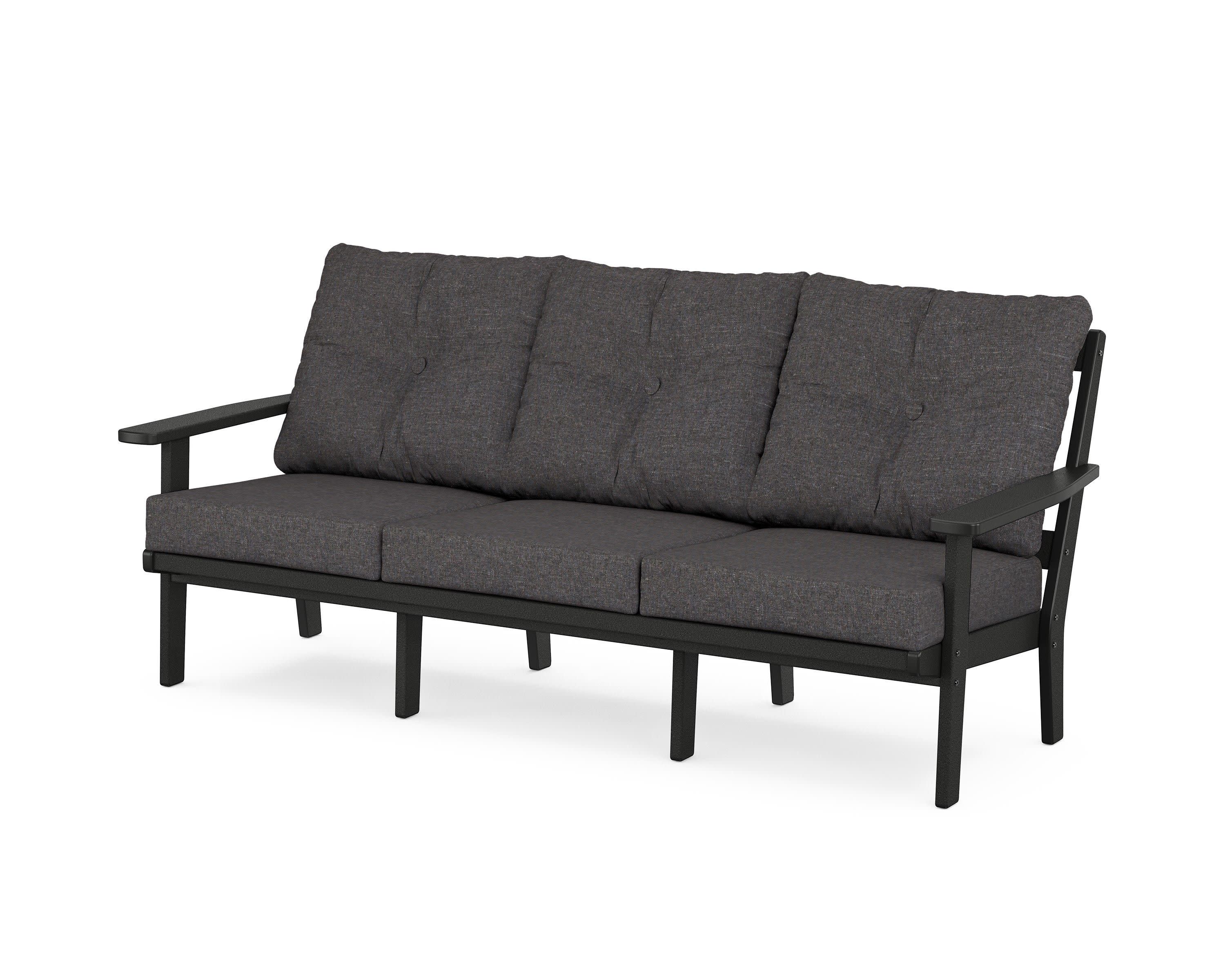 PrairieDeep Seating Sofa in Black / Ash Charcoal