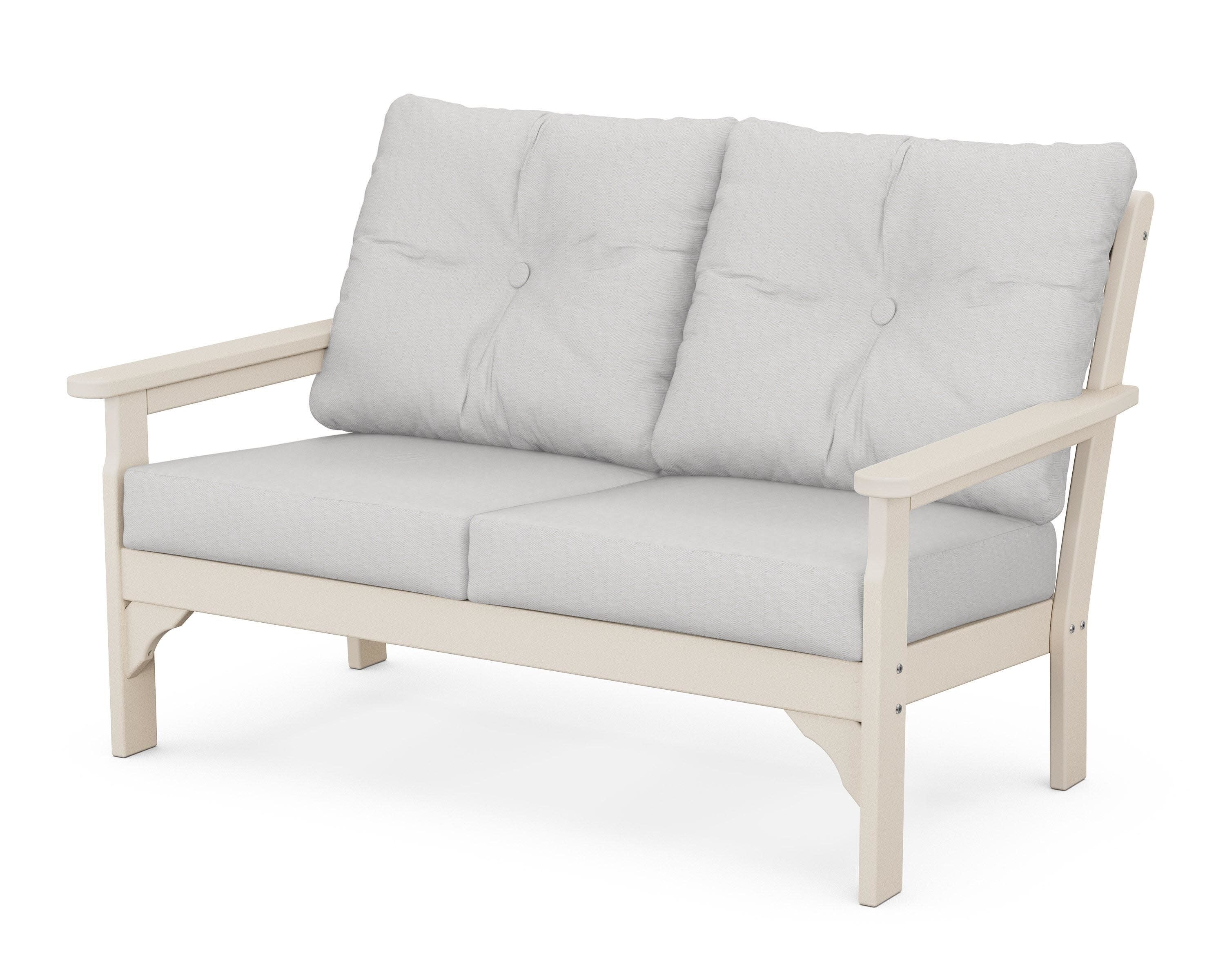 Vineyard Deep Seating Loveseat in Sand / Diamond in the Rough