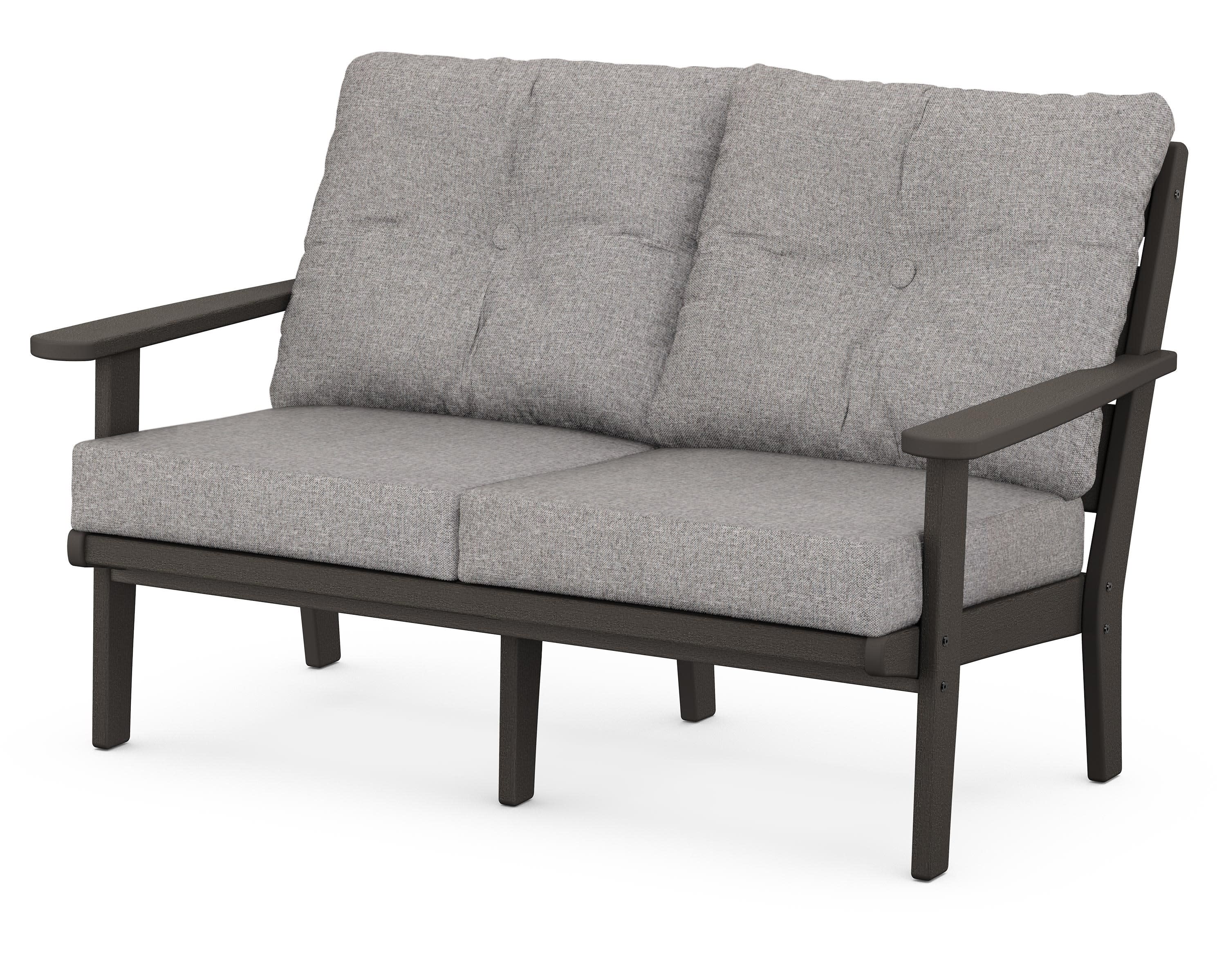 Lakeside Deep Seating Loveseat in Vintage Coffee / Grey Mist