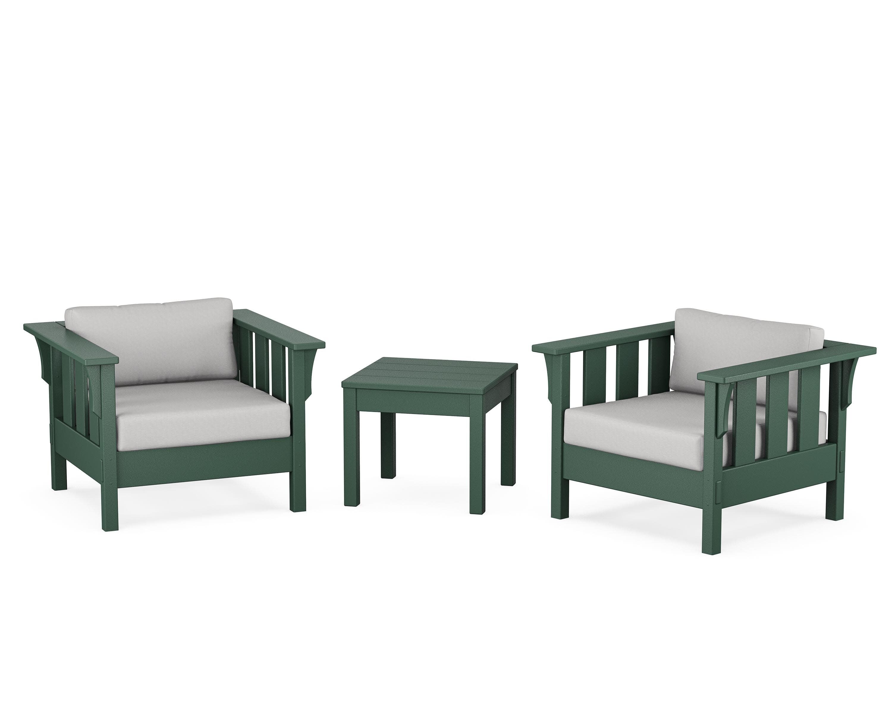 Acadia 3-Piece Deep Seating Set in Green / Diamond in the Rough