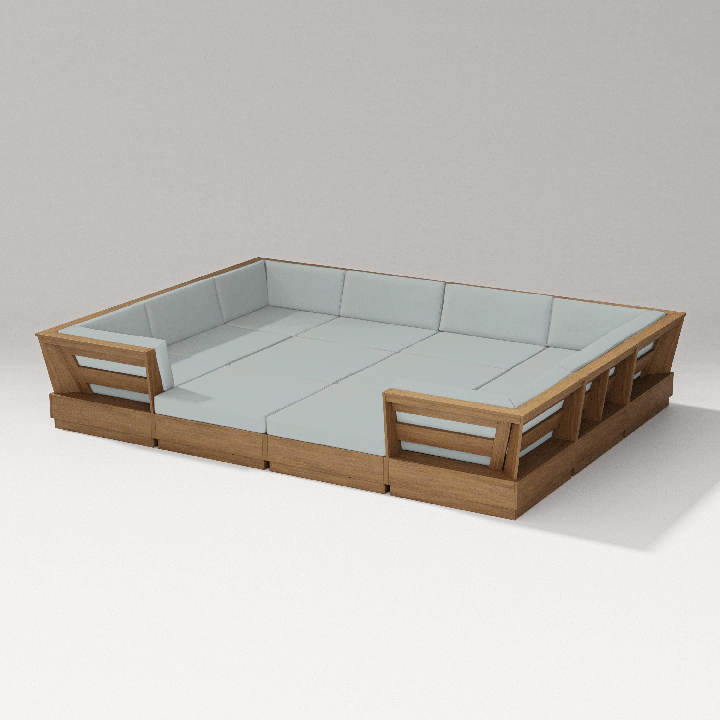 Elevate 12-Piece Pit Sectional in Natural / Spa