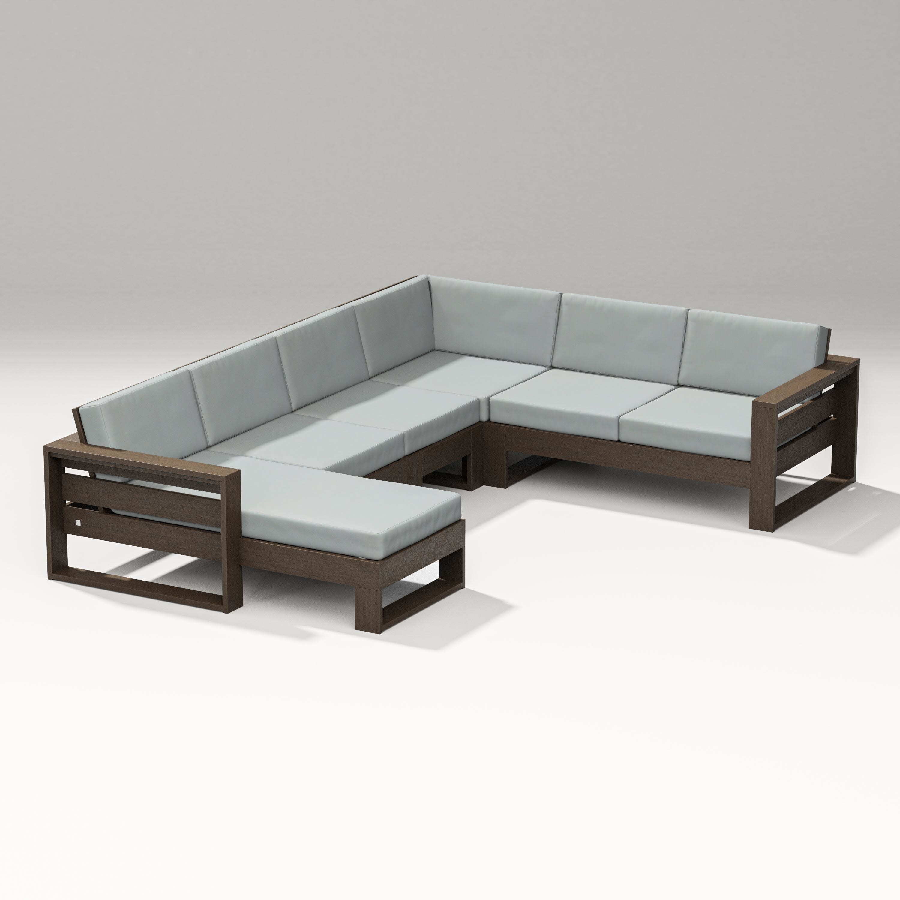 Latitude Corner Sectional with Left Chaise in Kona / Spa