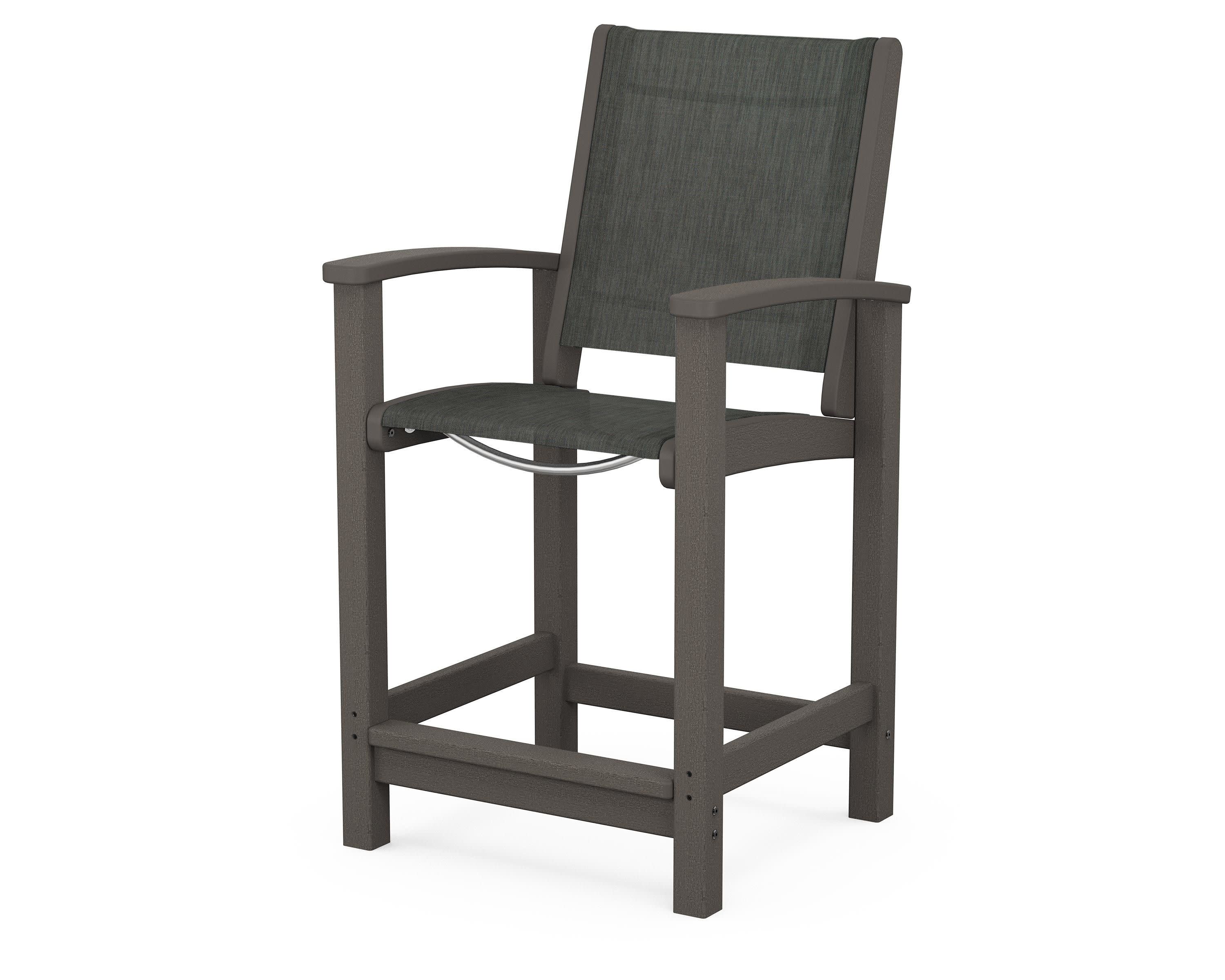 Coastal Counter Chair in Vintage Coffee / Ember Sling