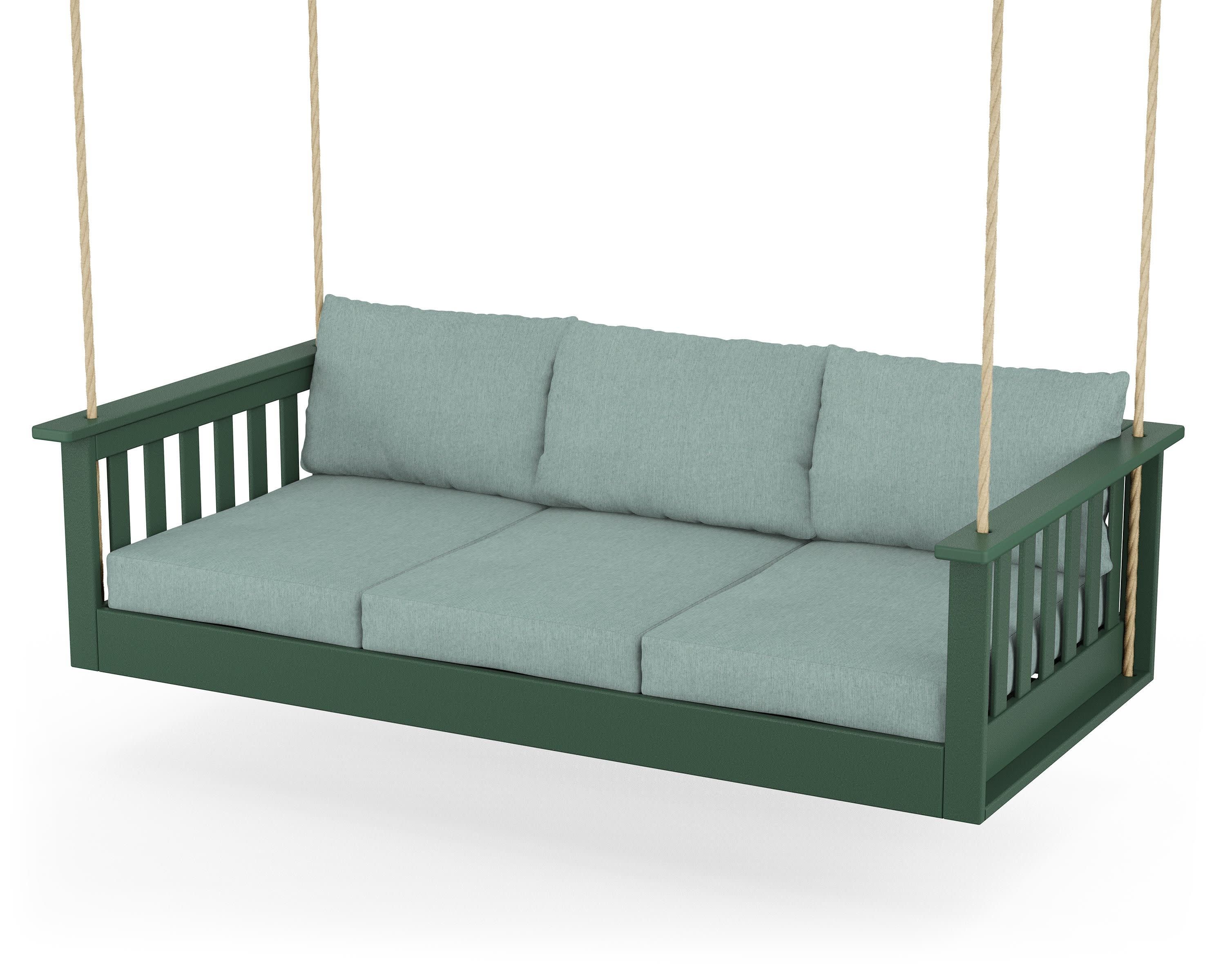 Vineyard Daybed Swing in Green / Glacier Spa