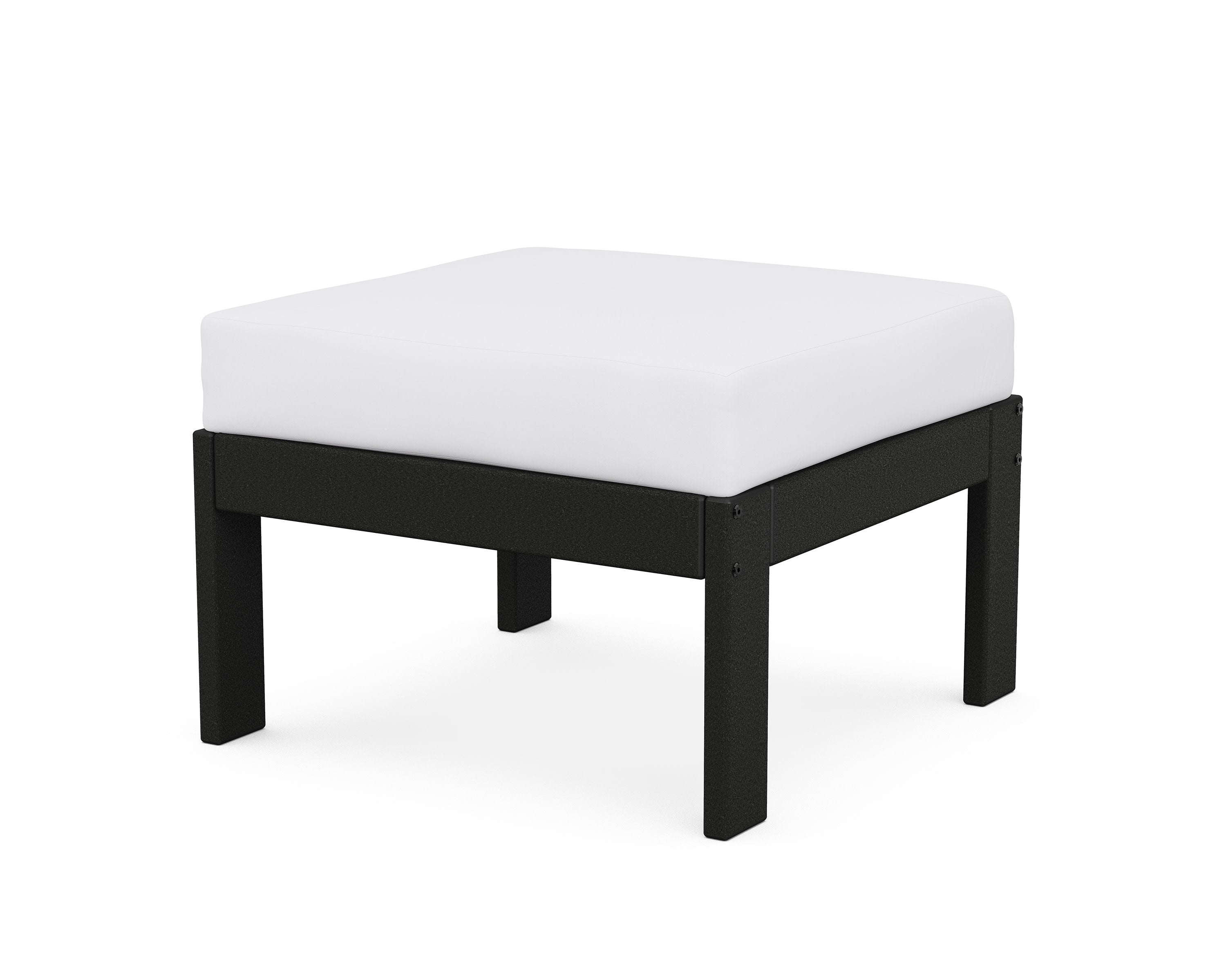 Vineyard Modular Ottoman in Black / Natural