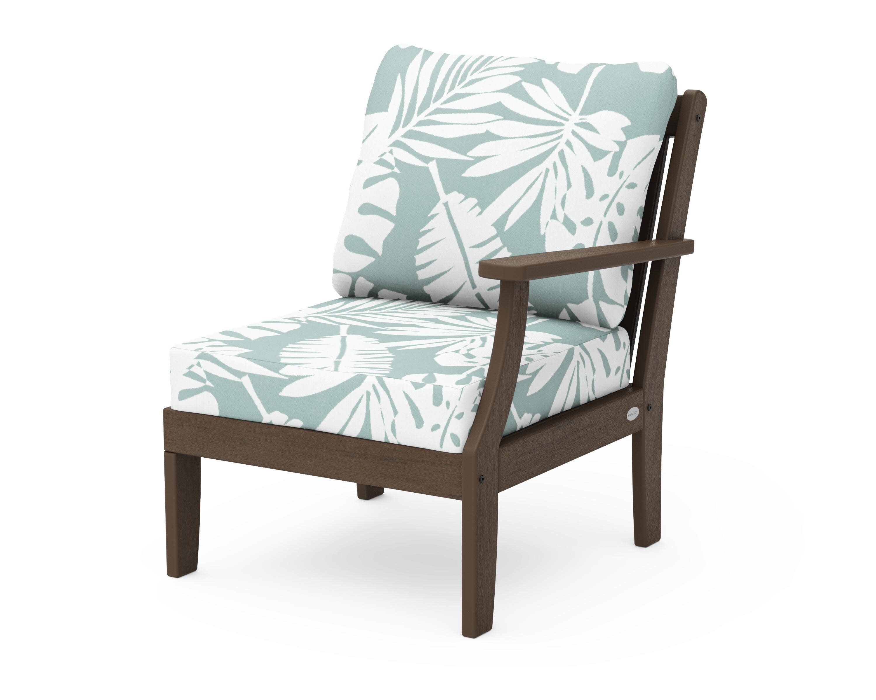 Braxton Modular Right Arm Chair in Kona / Leaf Glacier Spa