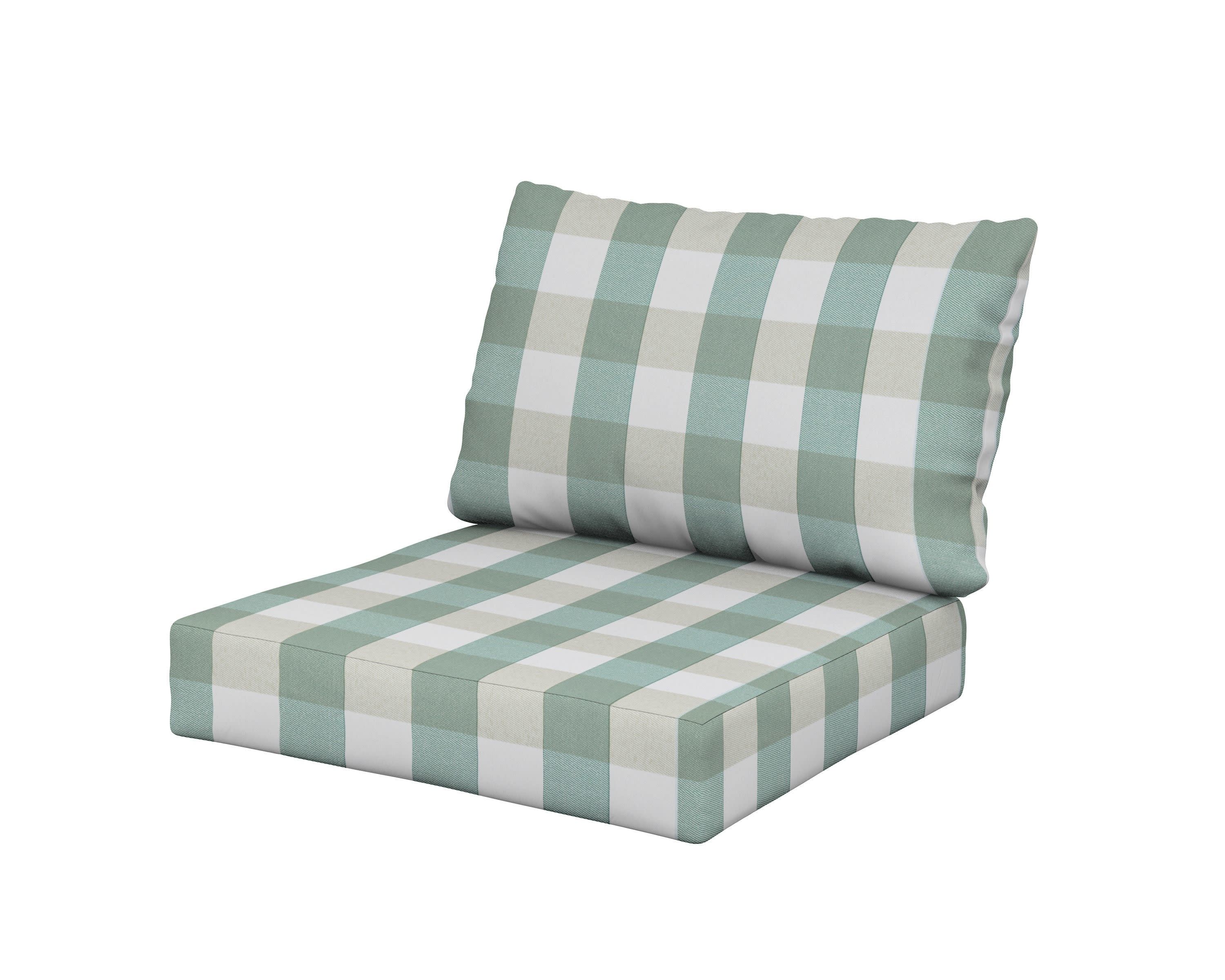 Modular Cushion in Buffalo Plaid Glacier Spa