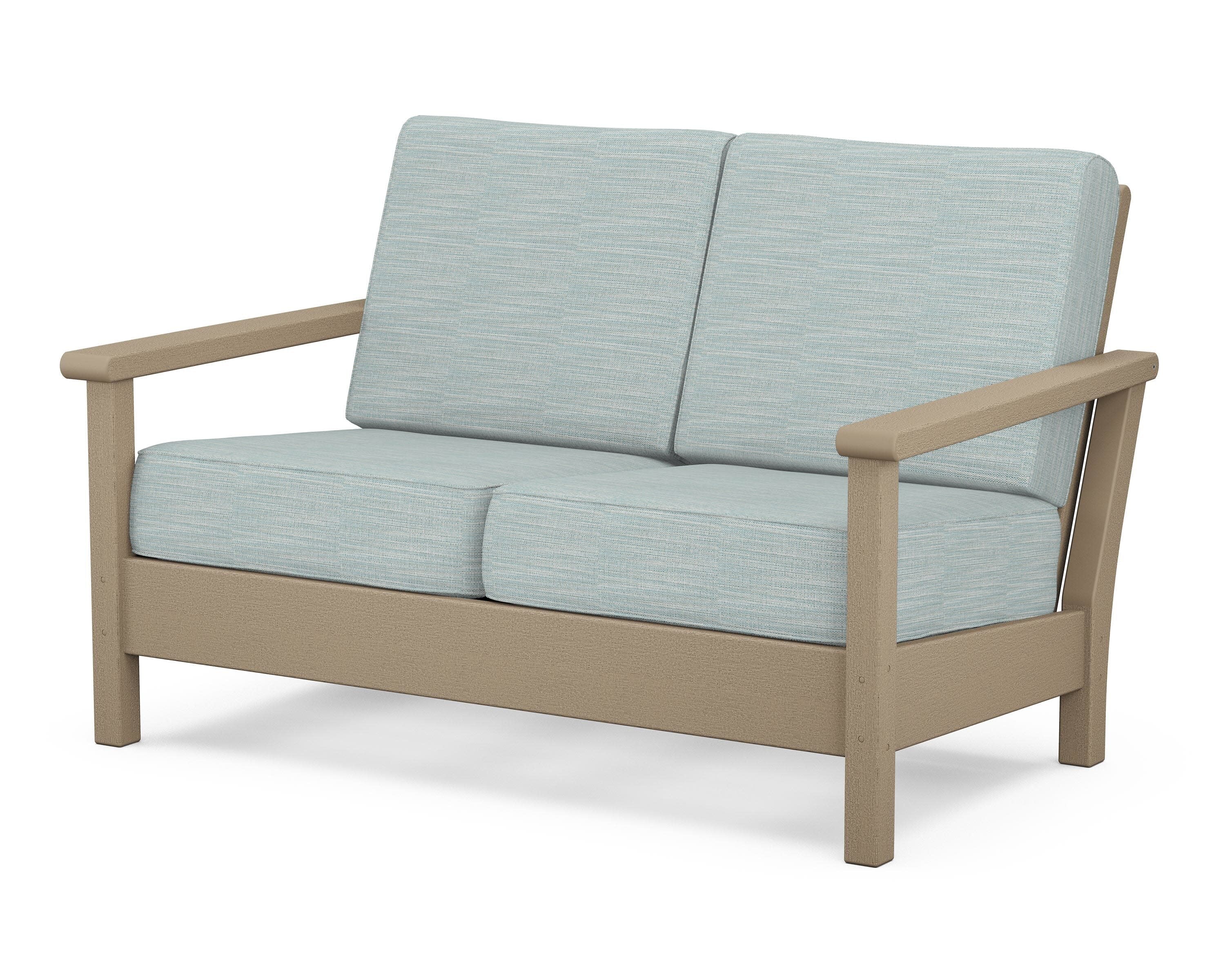 Harbour Deep Seating Loveseat in Vintage Sahara / Soothe Mist