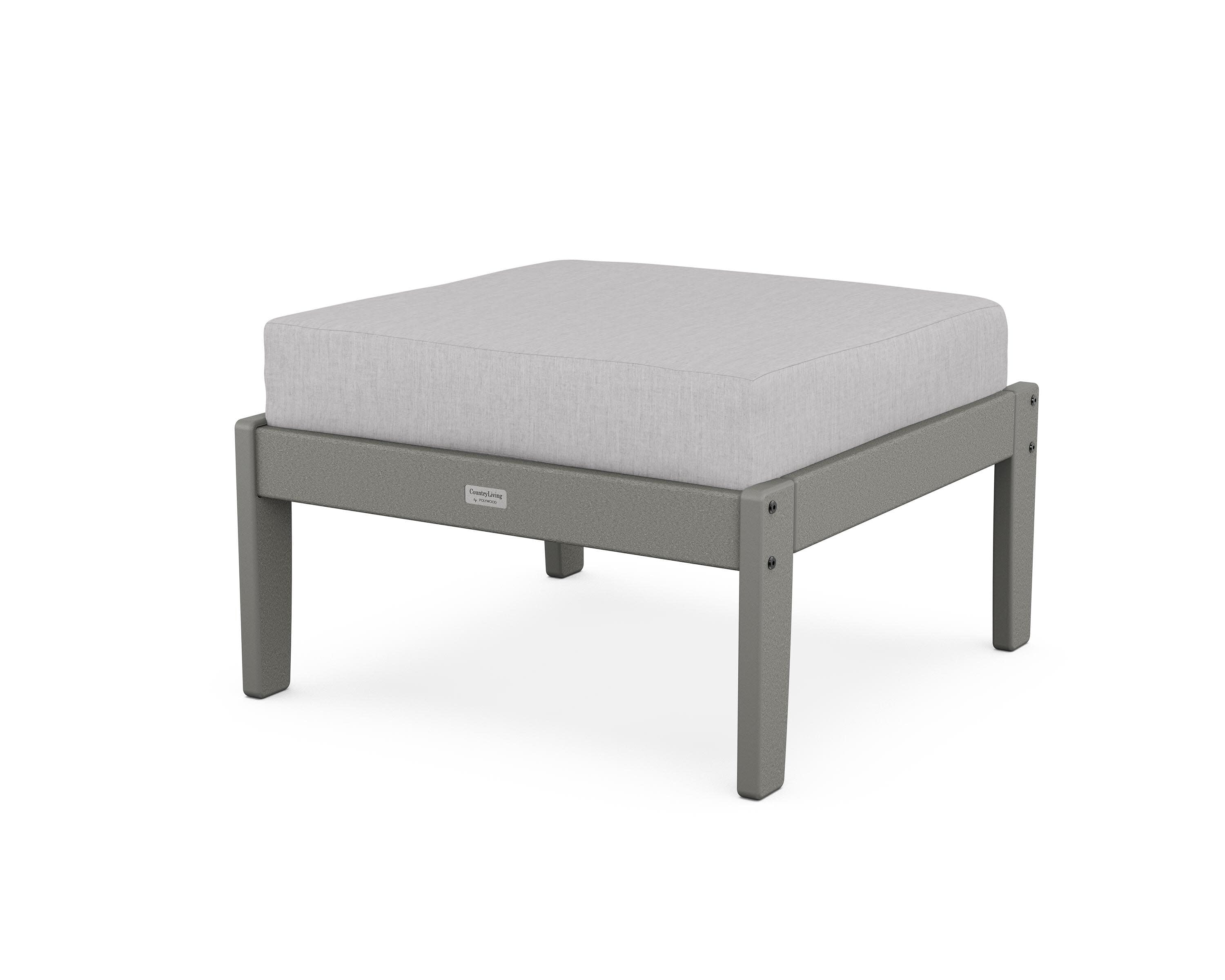 Cottage Deep Seating Ottoman in Slate Grey / Granite