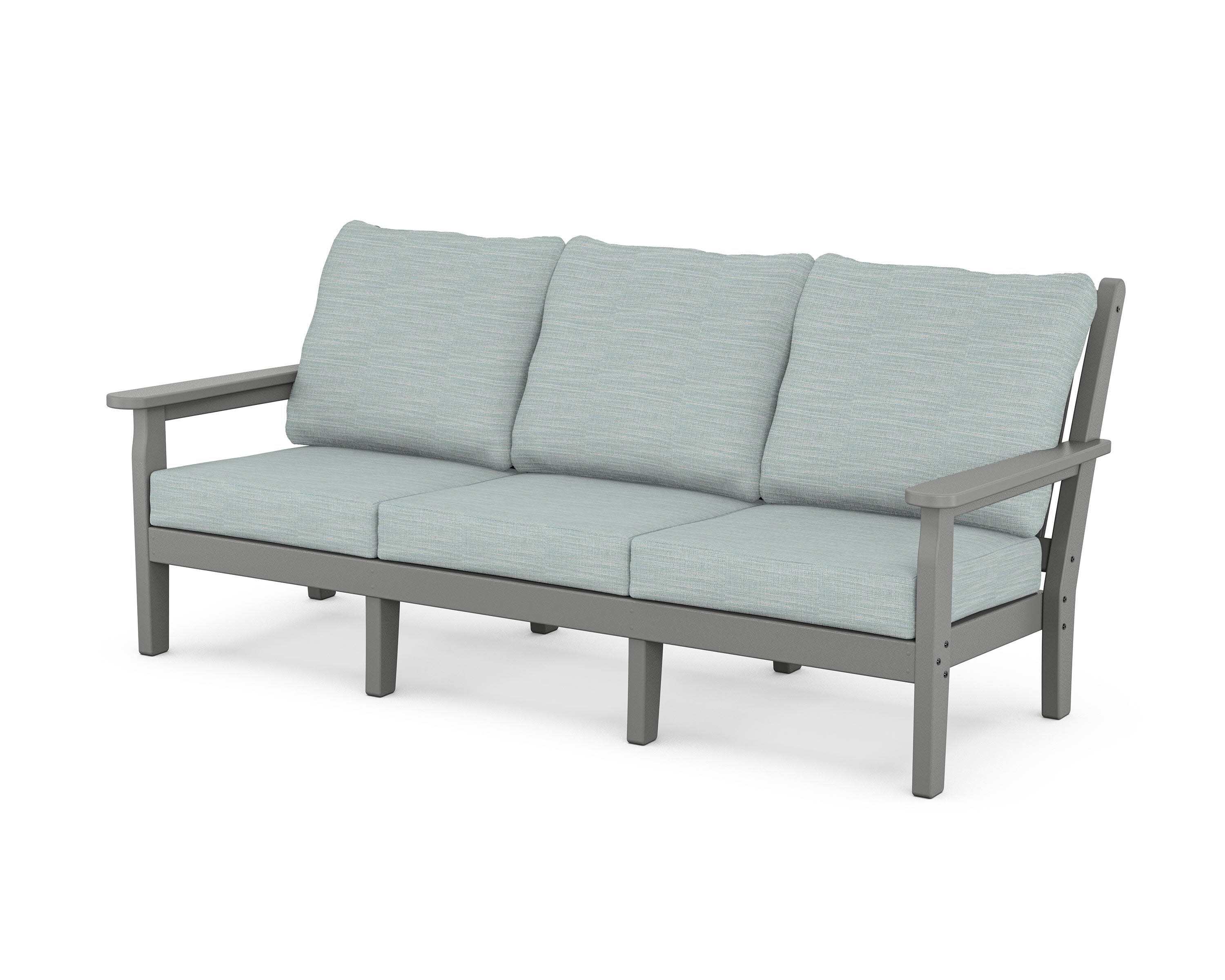 Chippendale Deep Seating Sofa in Slate Grey / Soothe Mist