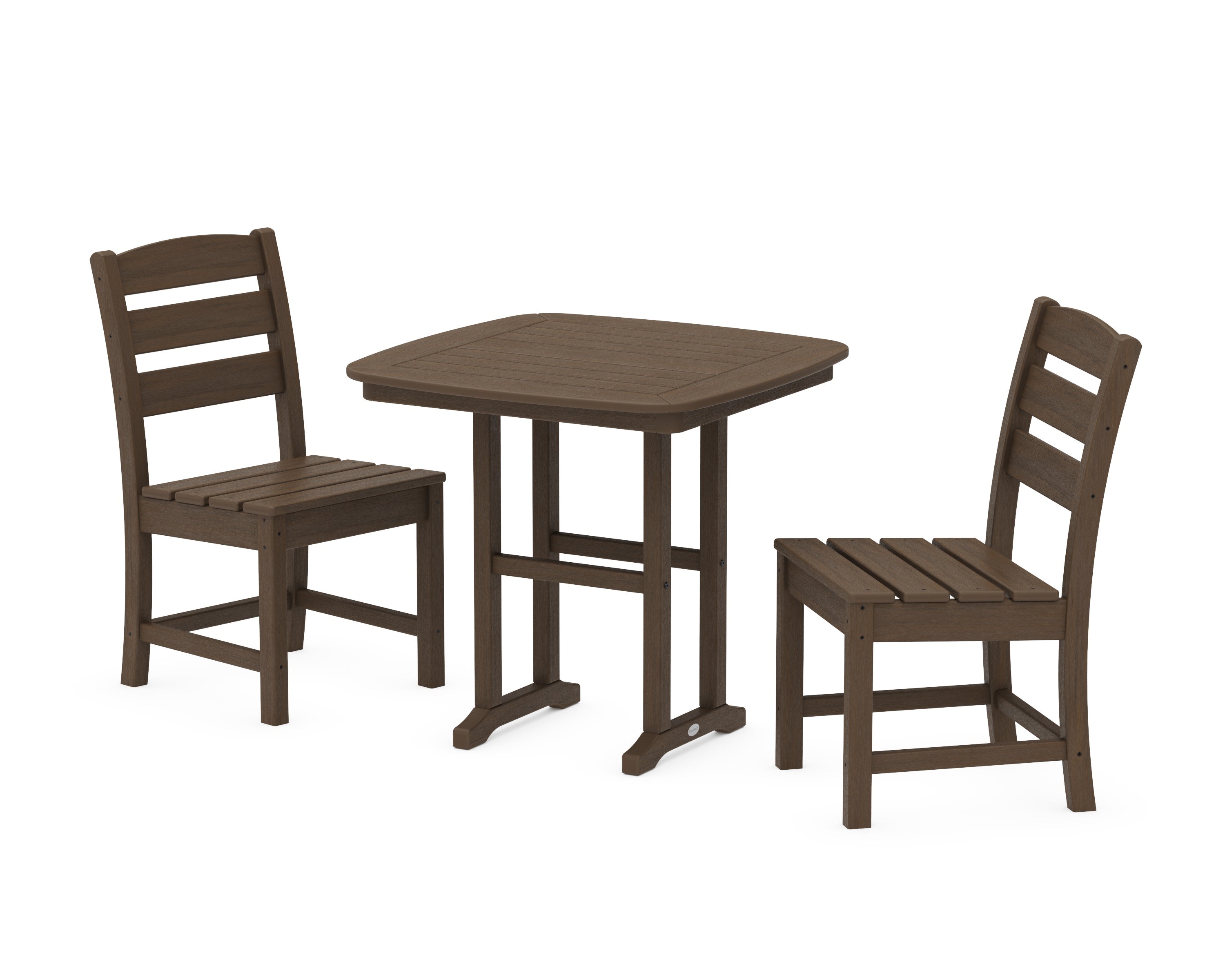 Lakeside Side Chair 3-Piece Dining Set in Kona
