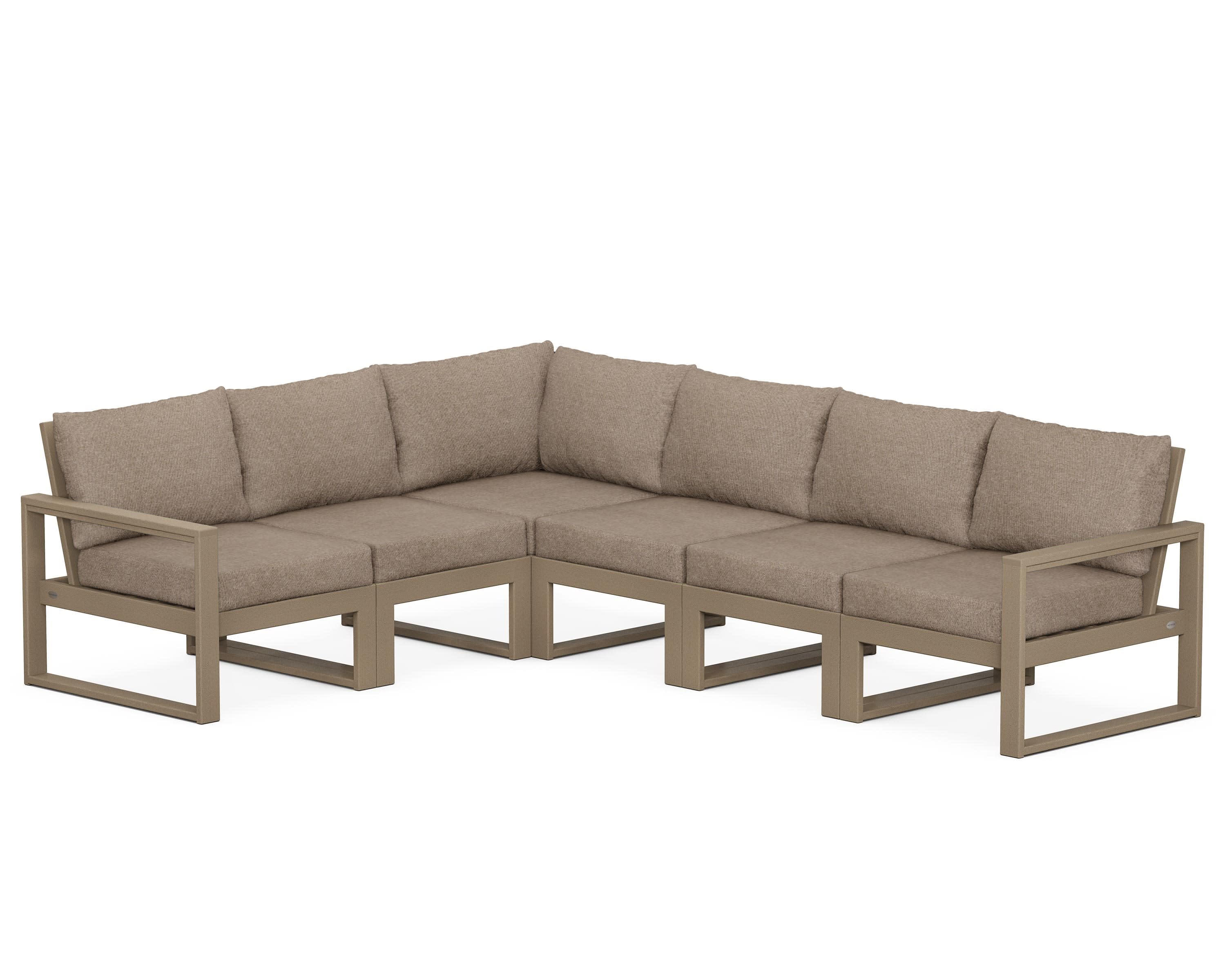 EDGE 6-Piece Modular Deep Seating Set in Vintage Sahara / Spiced Burlap