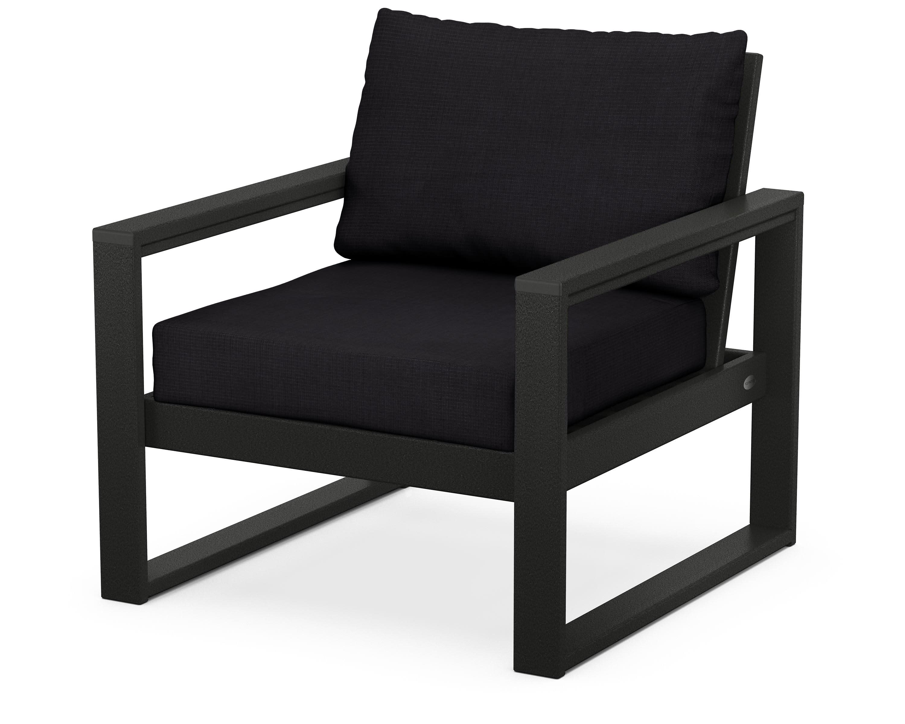 EDGE Club Chair in Black / Midnight Linen