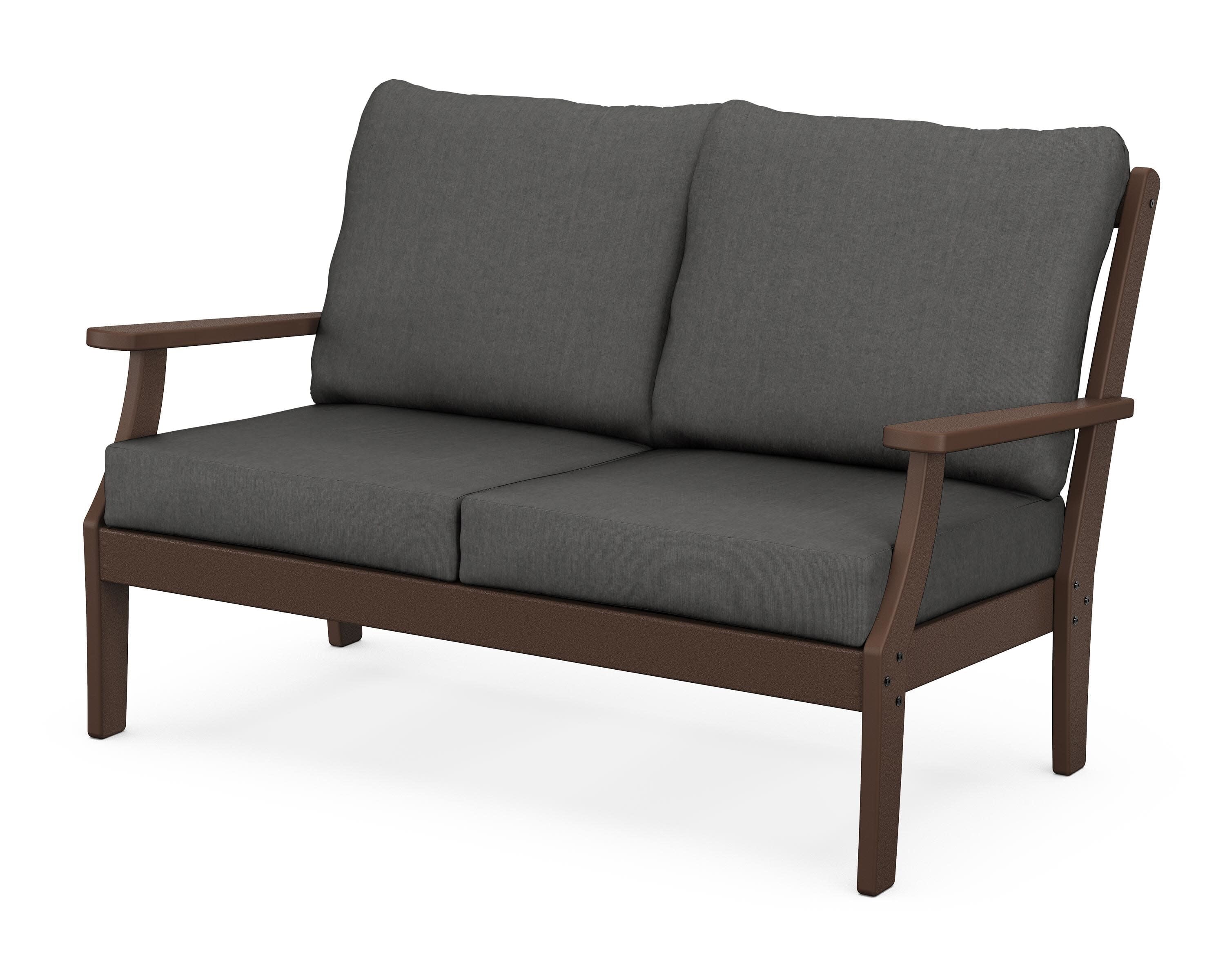 Braxton Deep Seating Loveseat in Mahogany / Spectrum Carbon