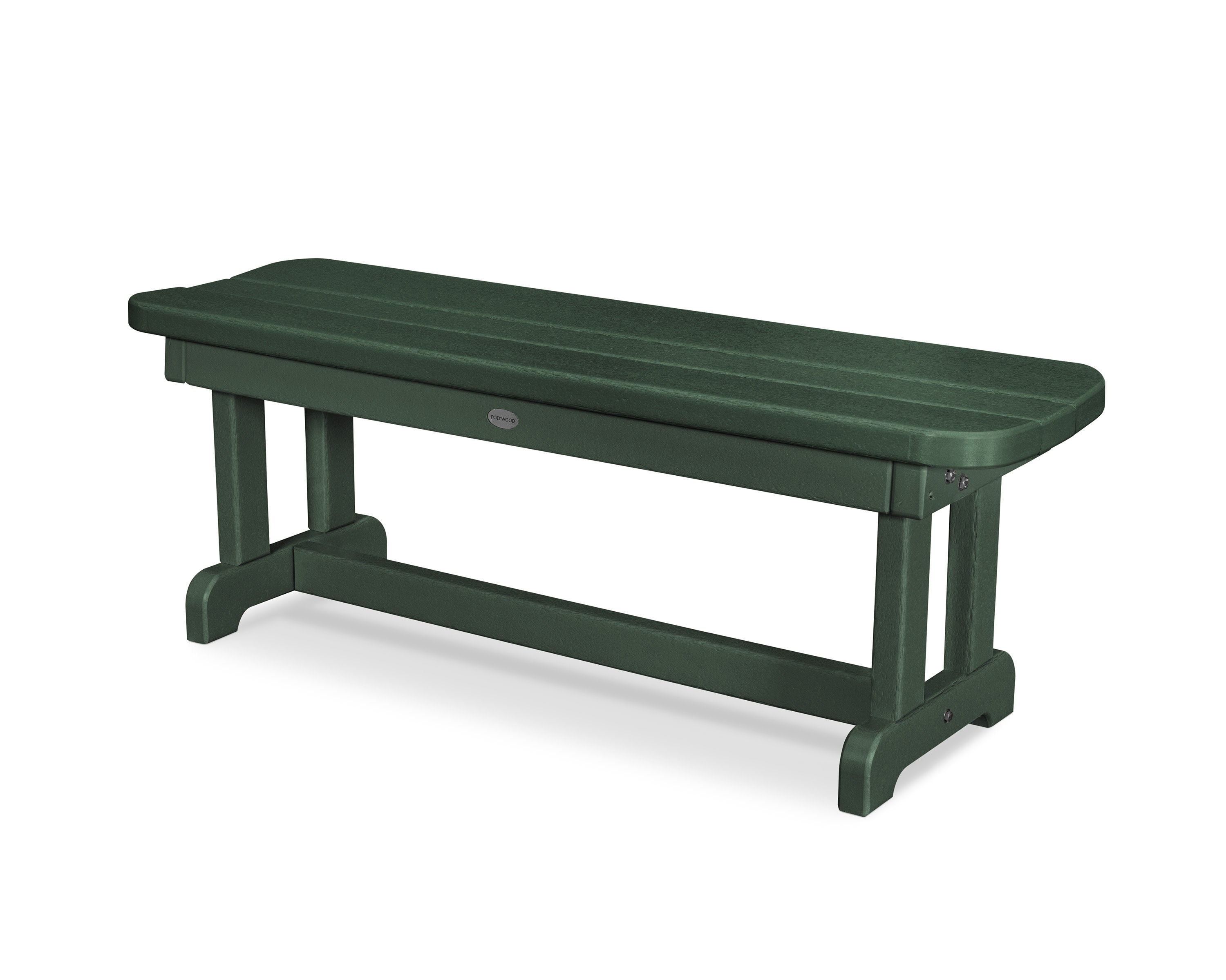 Park 48" Backless Bench in Green