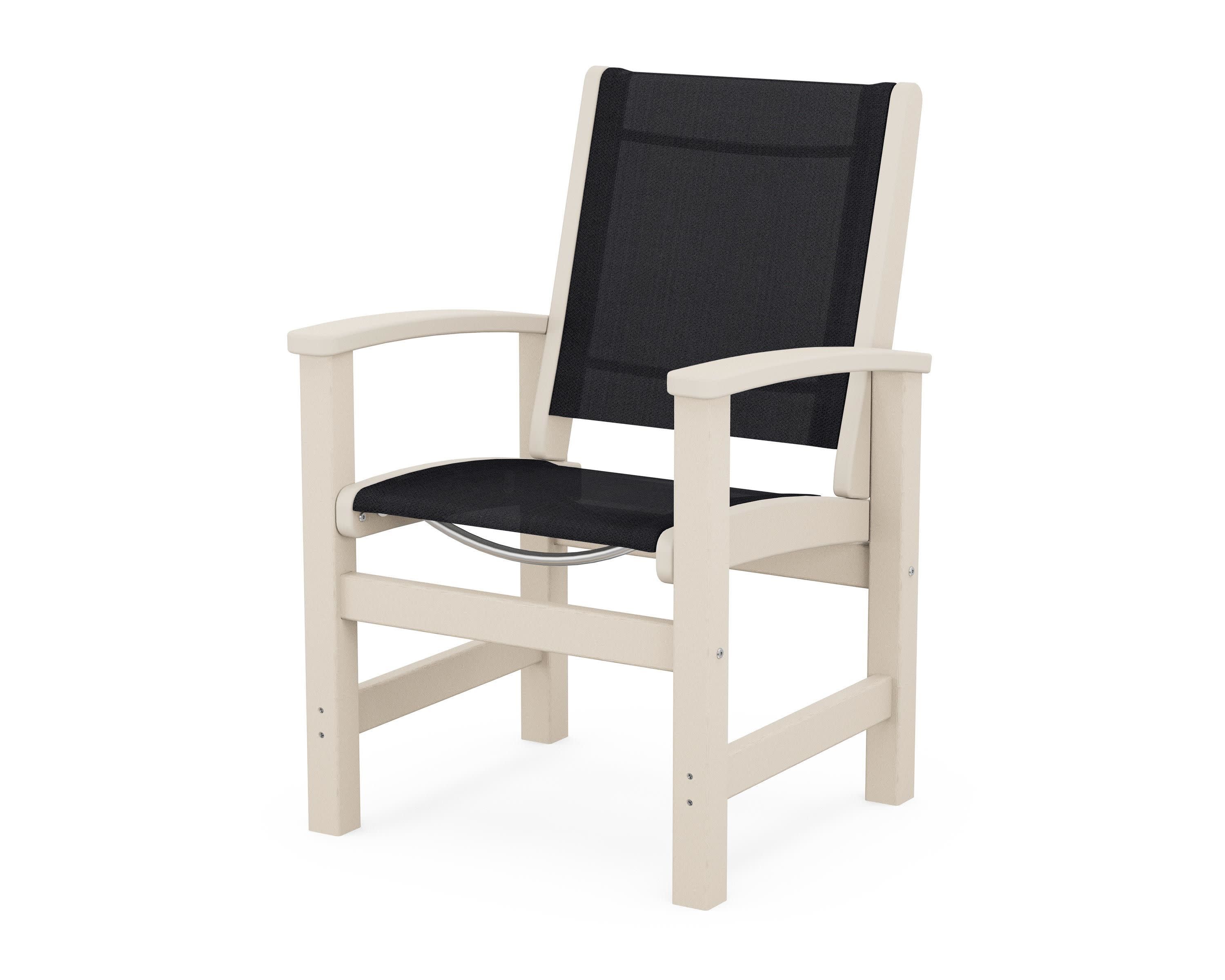 Coastal Dining Chair in Sand / Black Sling
