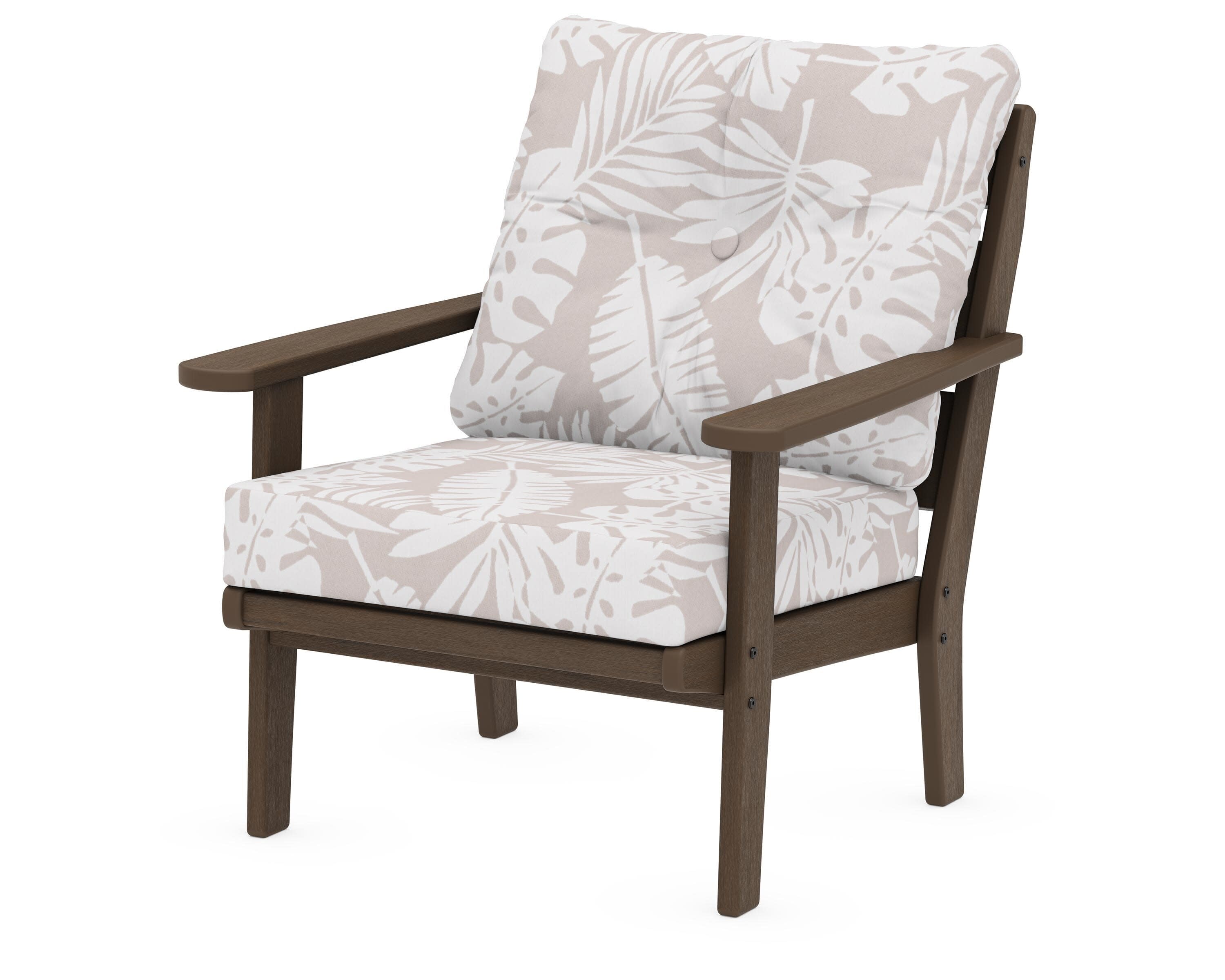Lakeside Deep Seating Chair in Kona / Leaf Dune Burlap