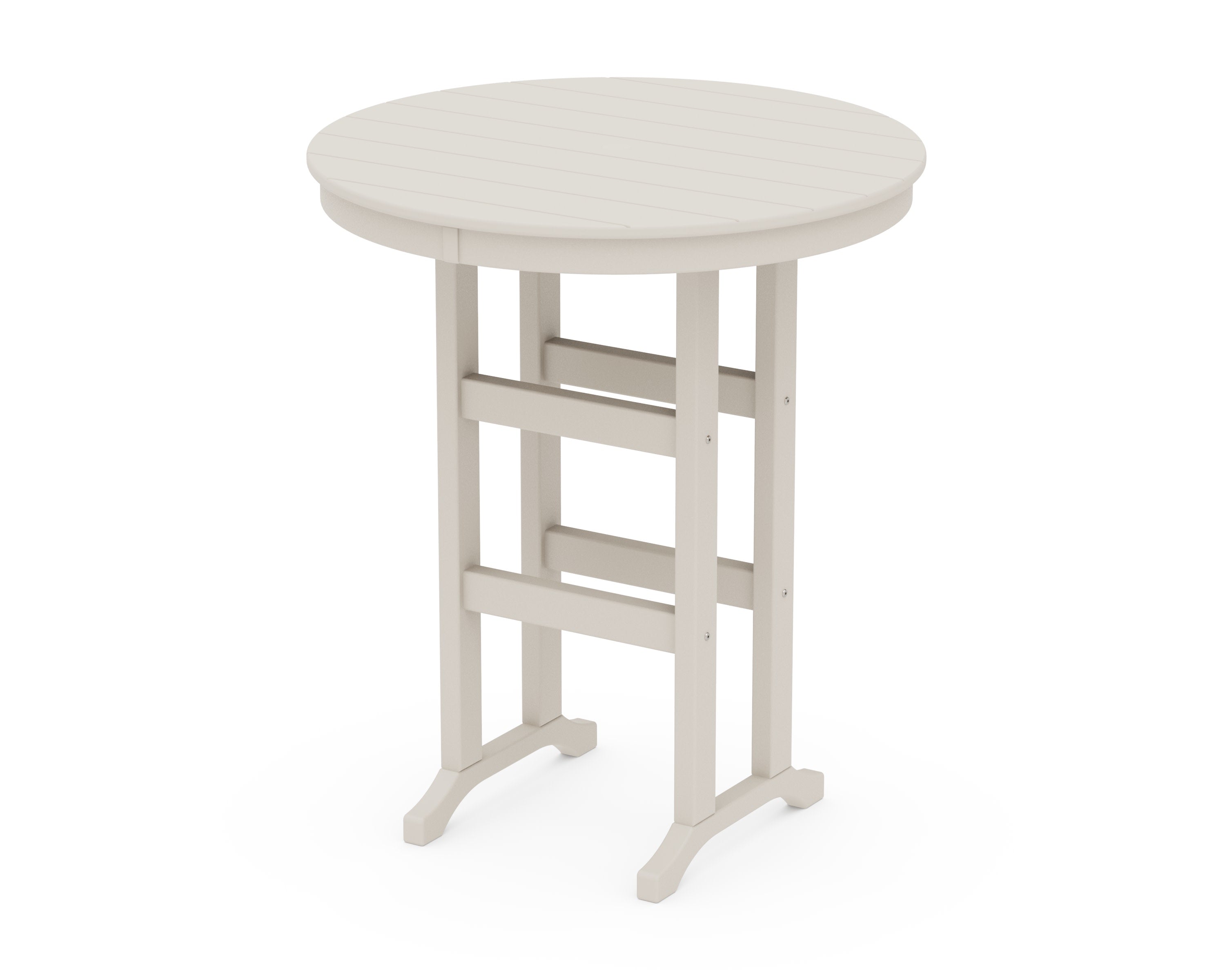 36" Round Farmhouse Bar Table in Sand
