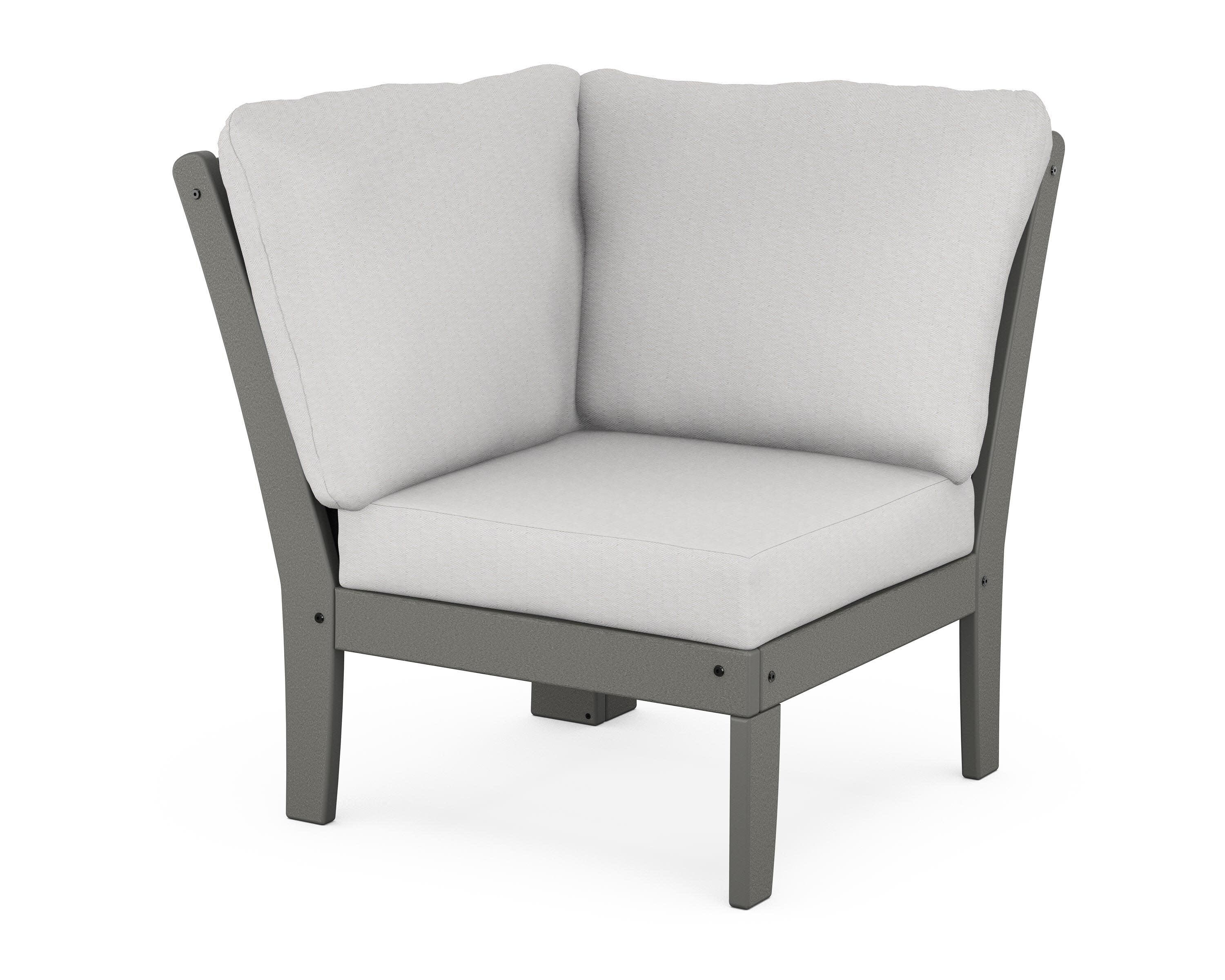 Braxton Modular Corner Chair in Slate Grey / Diamond in the Rough