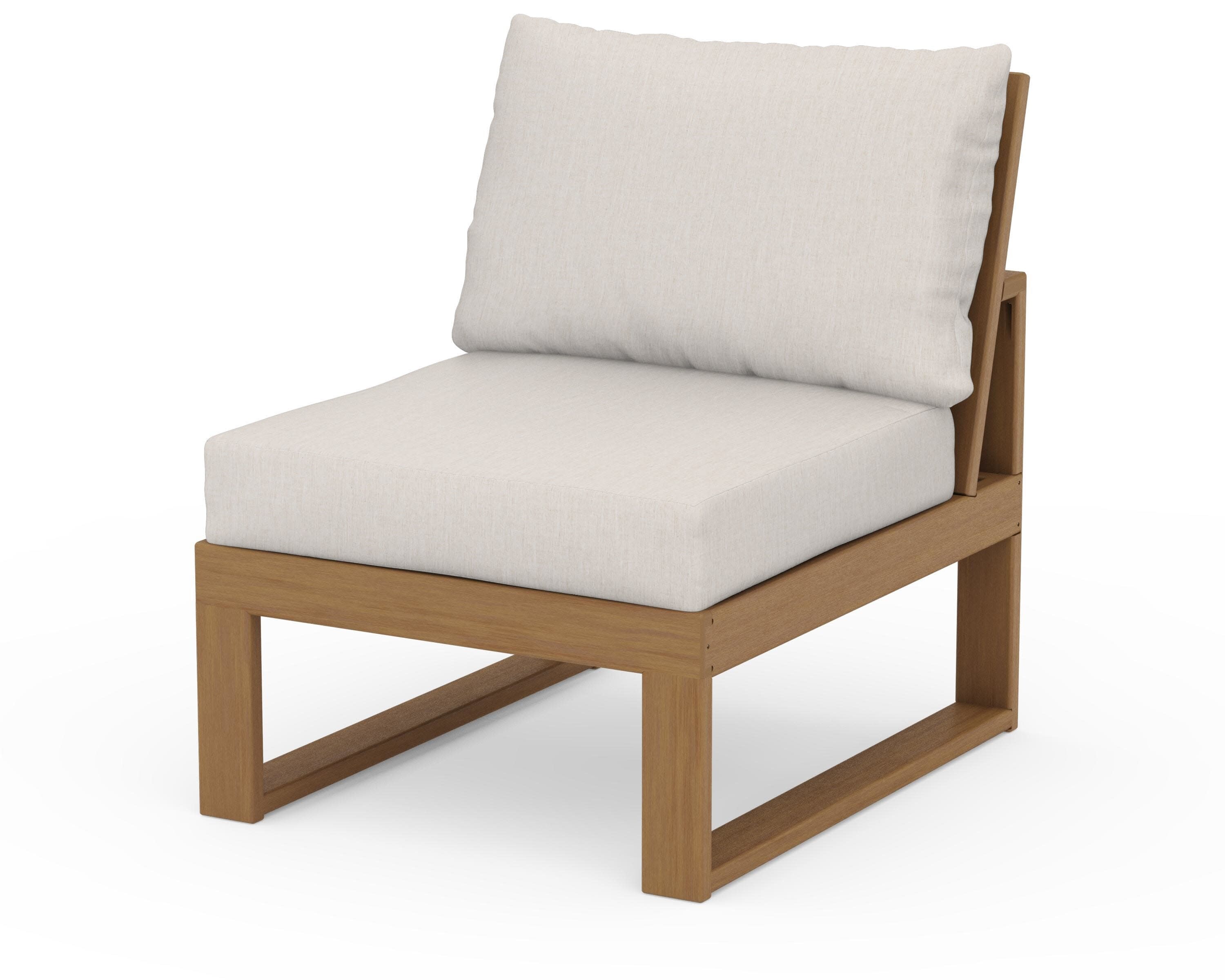 Modular Armless Chair in Natural / Cast Ash